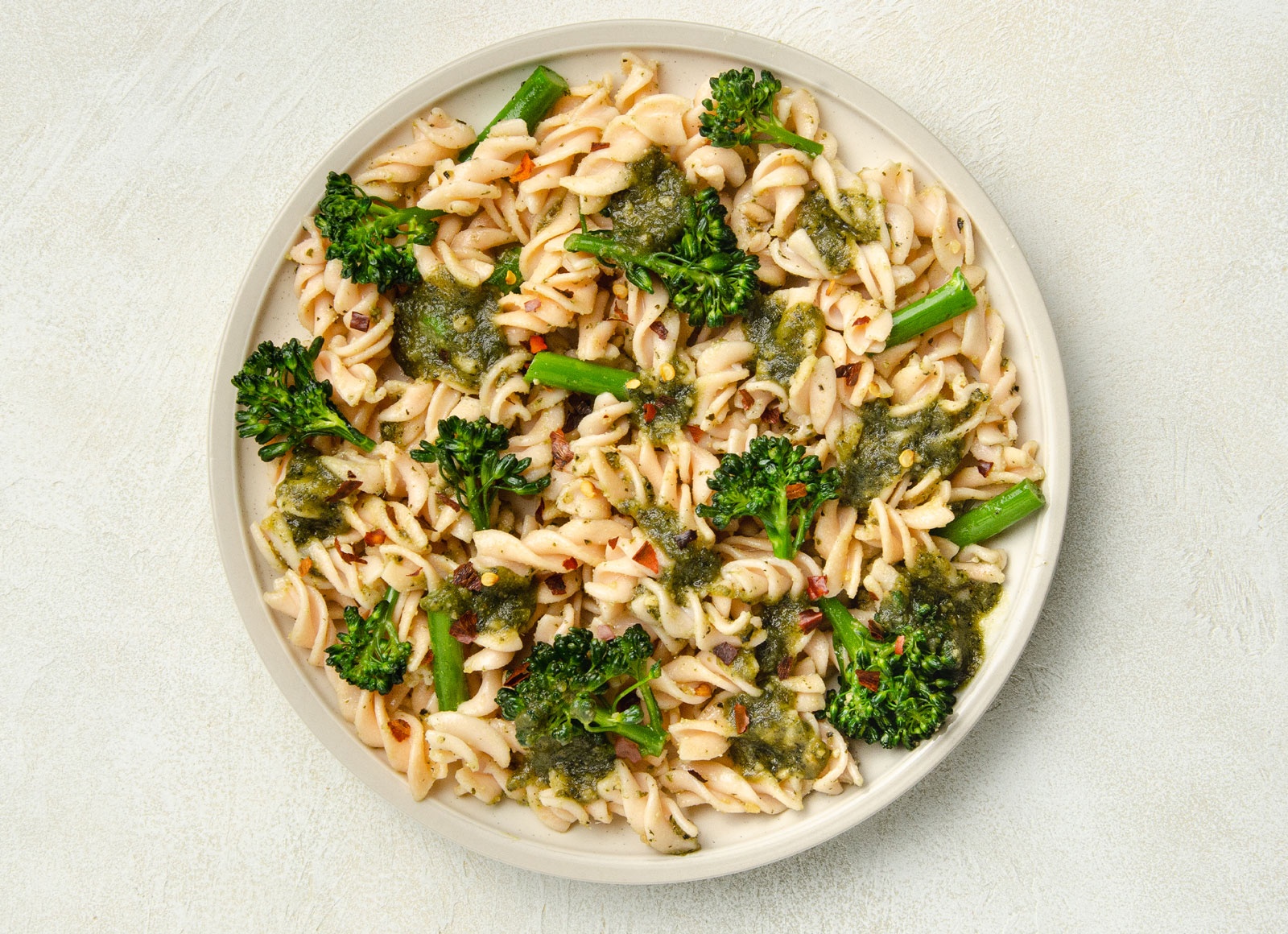 Simple Kale Pesto + Broccoli Pasta