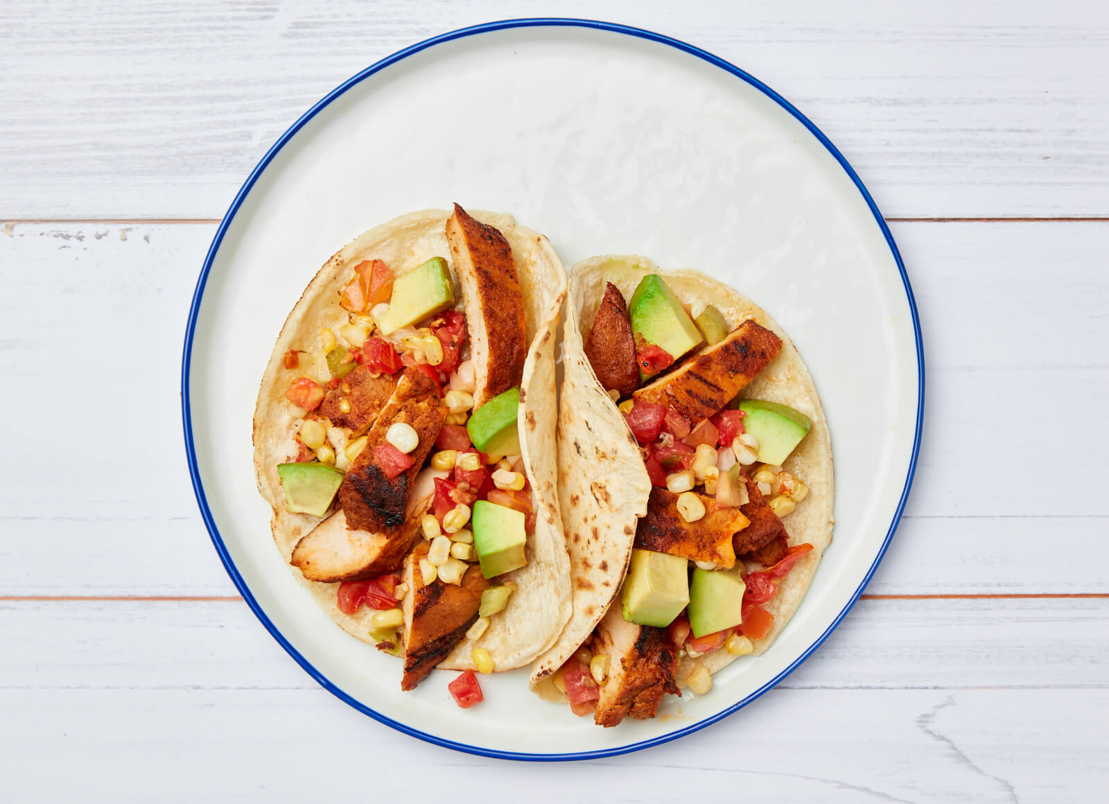 Blackened Chicken Tacos with Fresh Corn Salsa