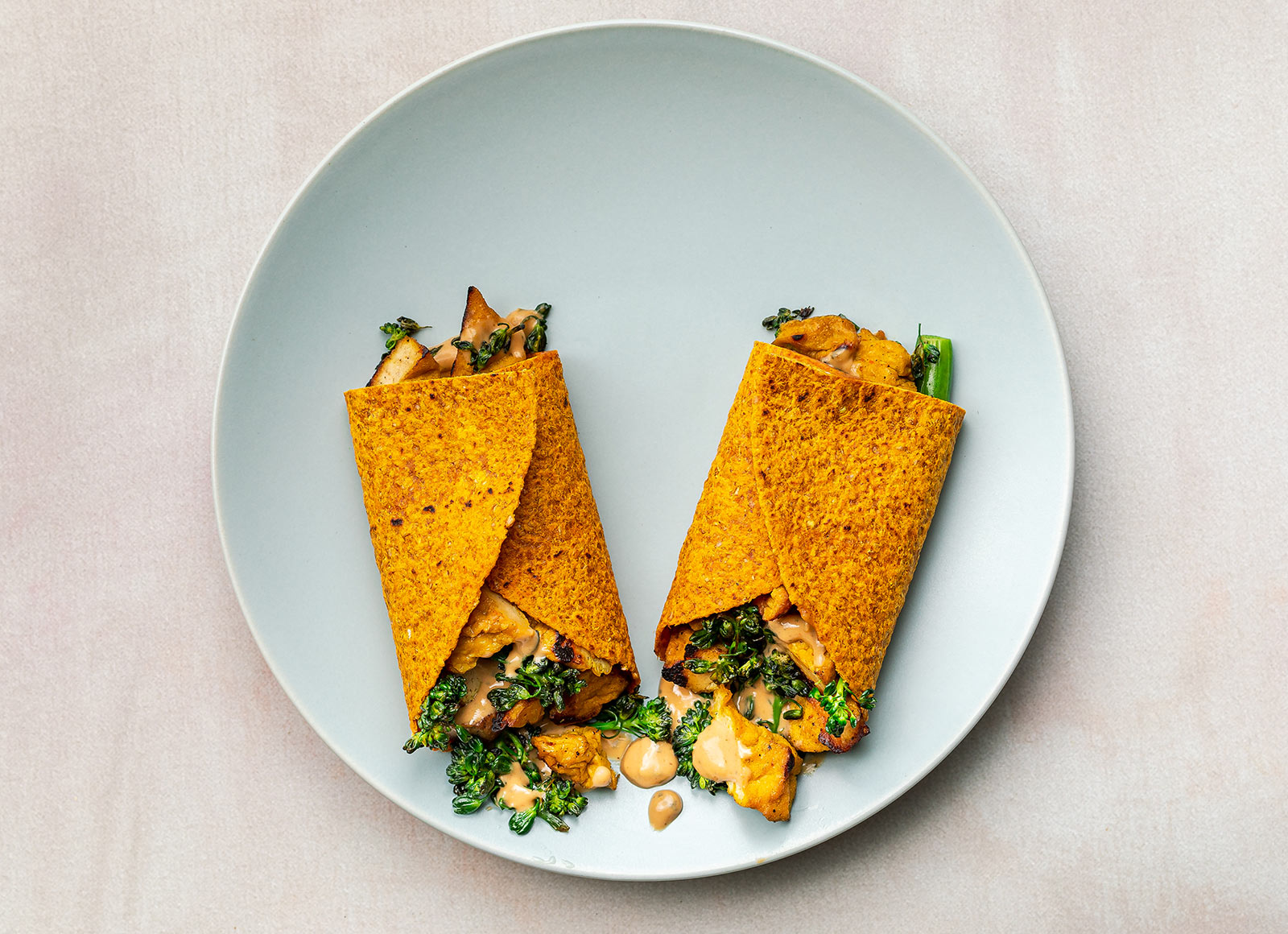 Thai Peanut Tofu + Broccoli Wrap-image