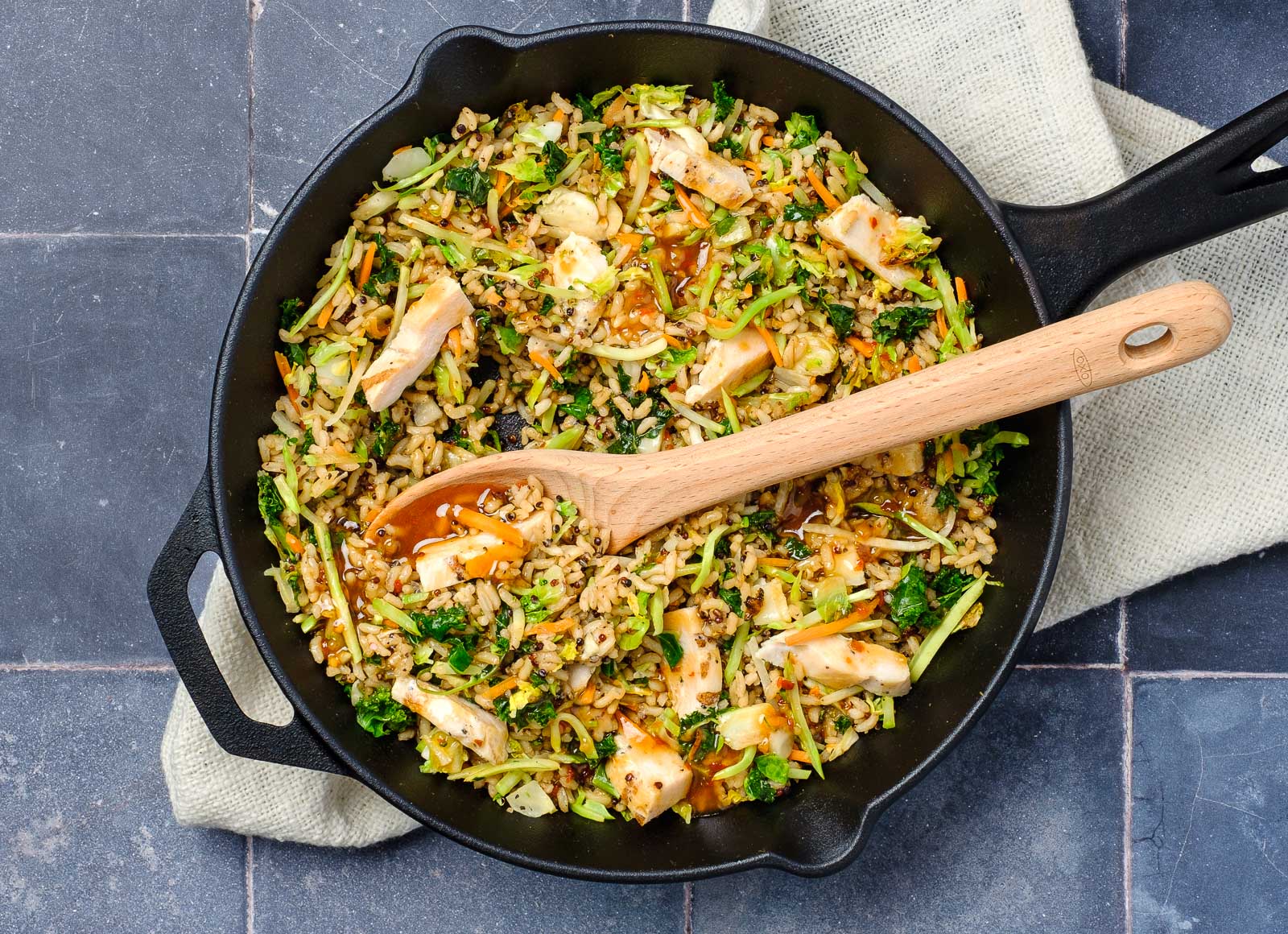Grilled Gingery Chicken + Superblend Stir-Fry