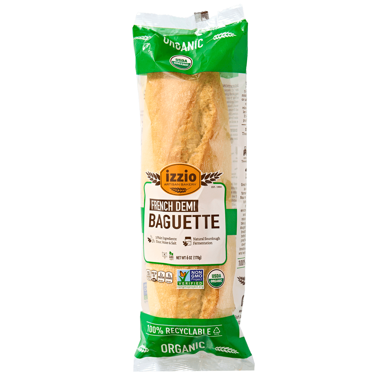 Organic French Demi Baguette 2 of 2