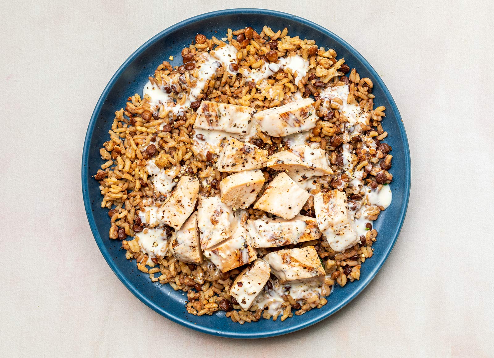 Caesar Baked Seasoned Grilled Chicken Breast + Rice