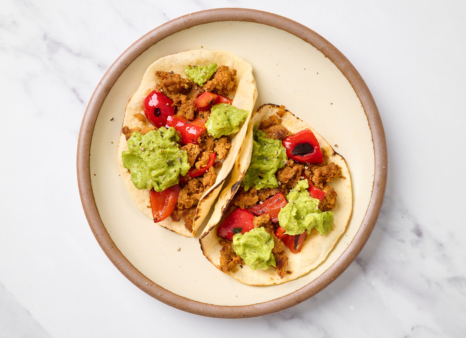 Plant-Based Beef Tacos + Guacamole