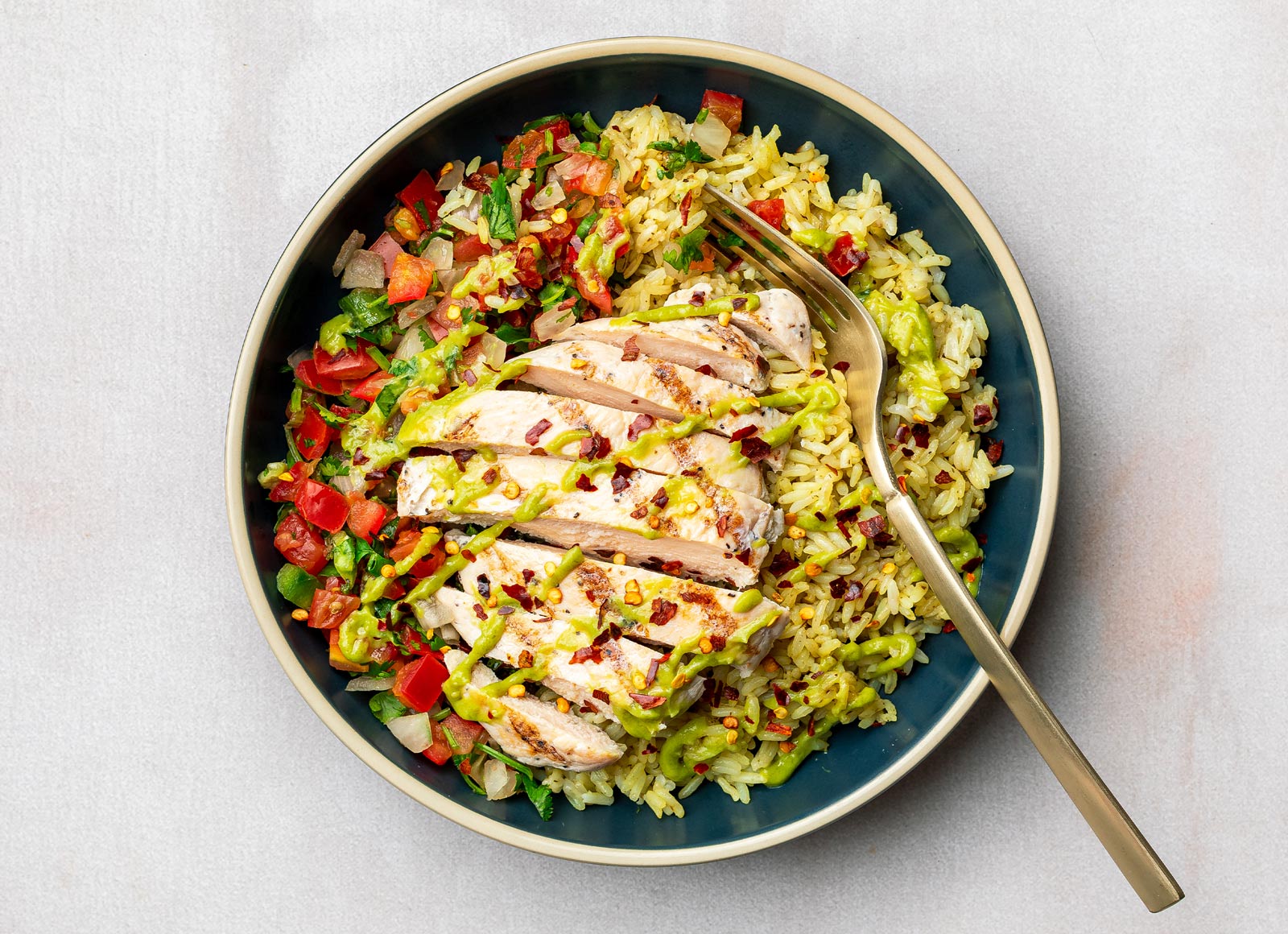 Super Fresh Salsa + Grilled Chicken Bowl