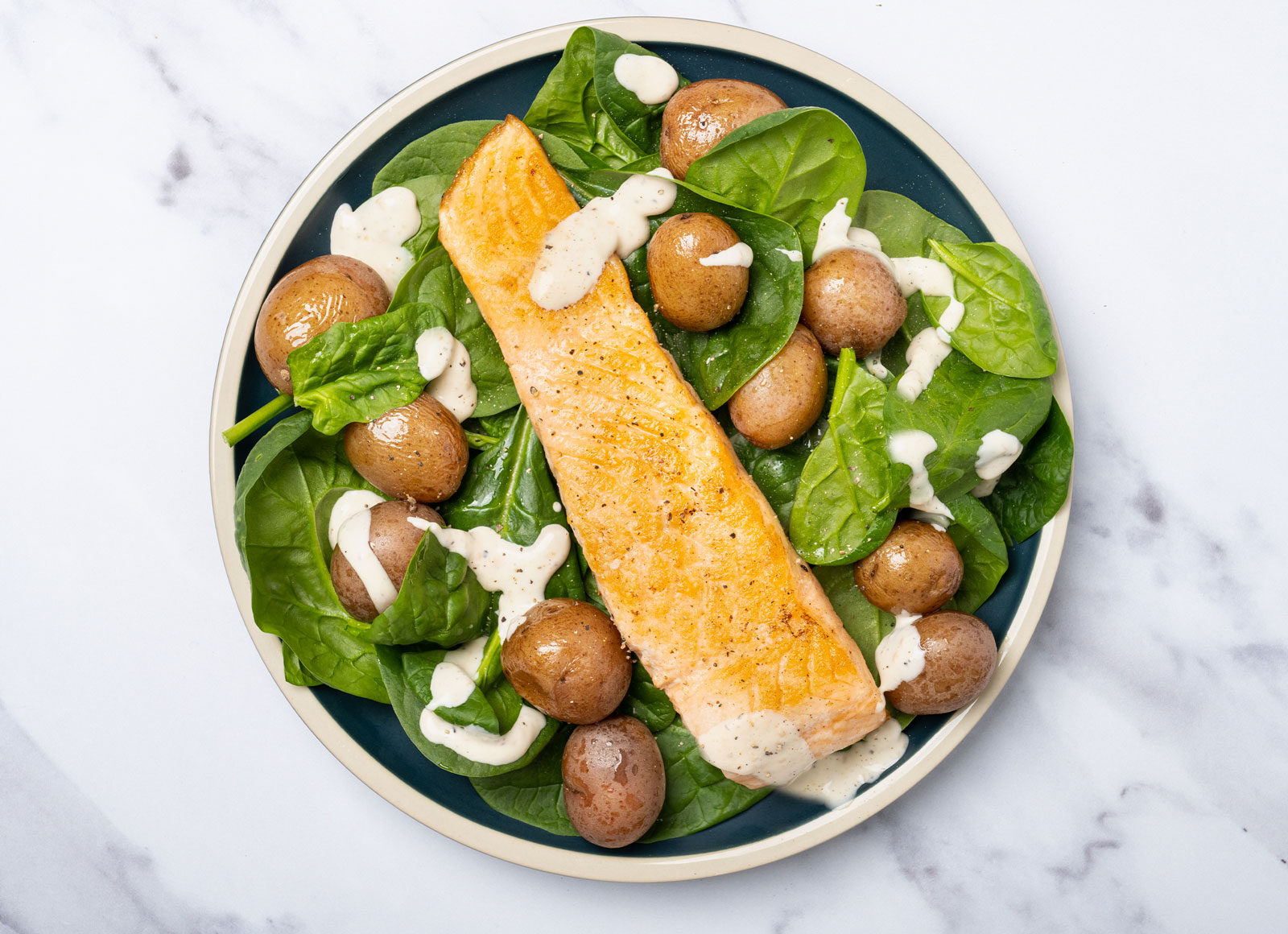 Seared Salmon Caesar Salad