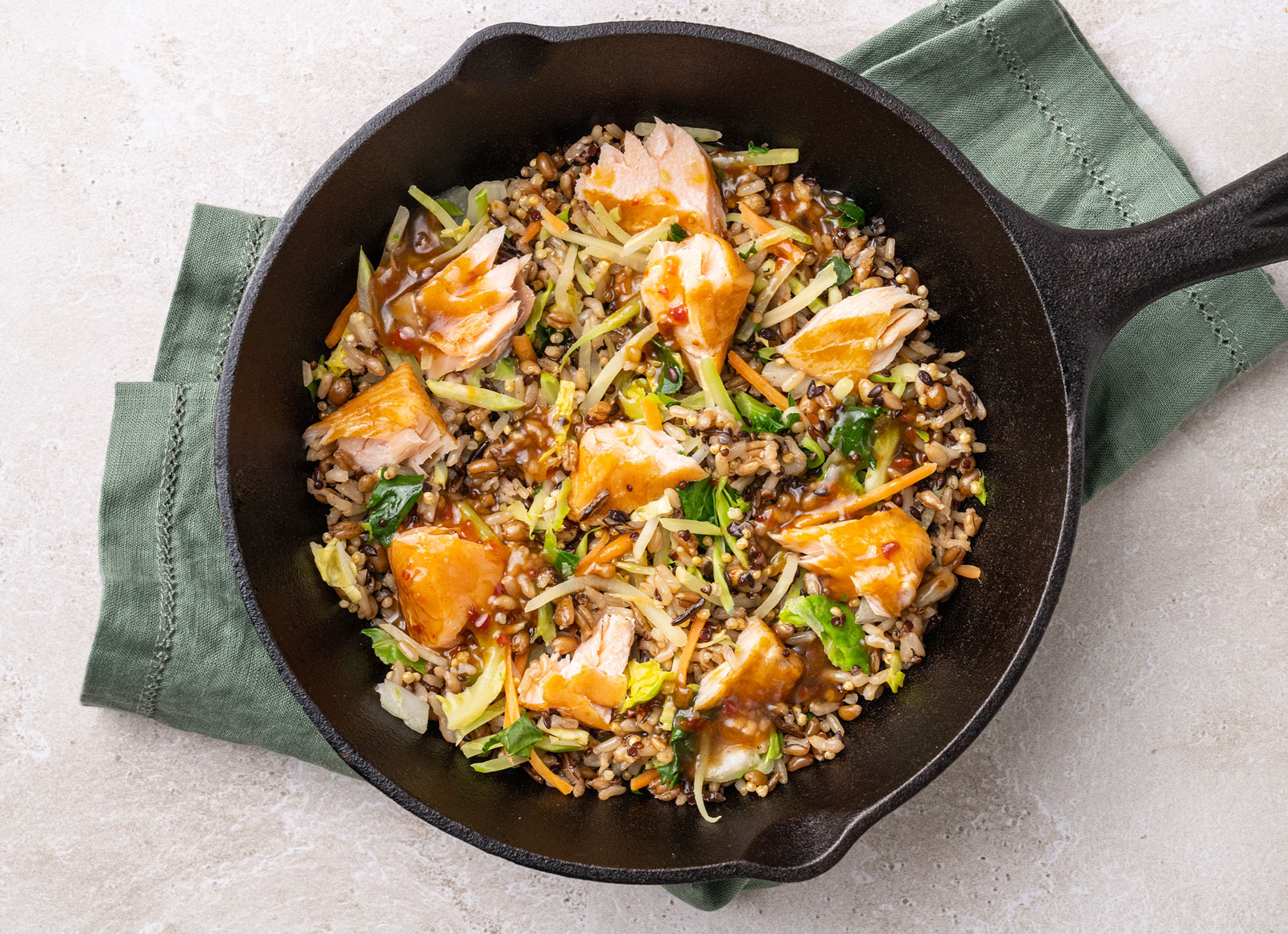 Gingery Roast Salmon Super Grains