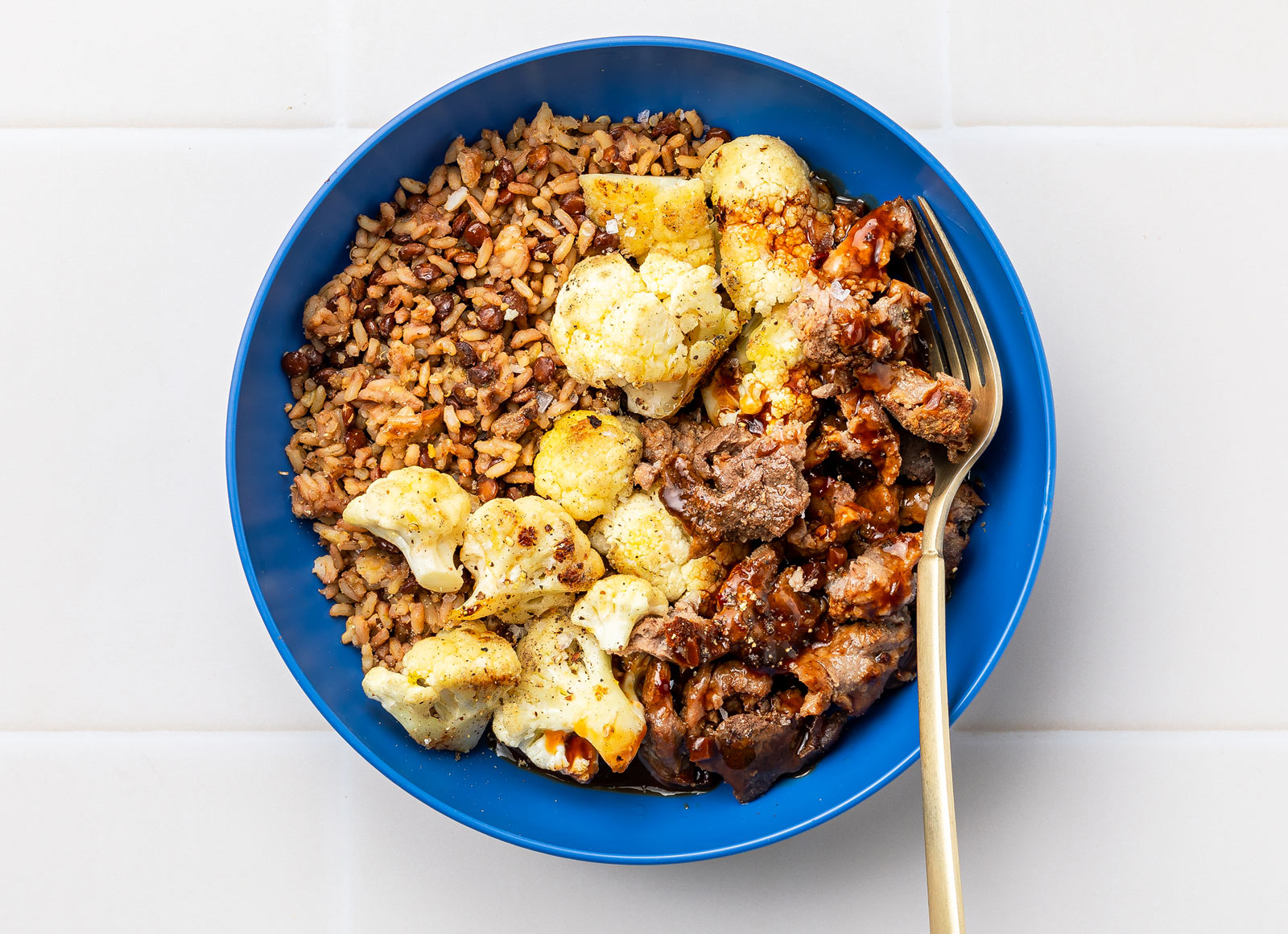 Honey Garlic Beef + Cauliflower Protein Bowl