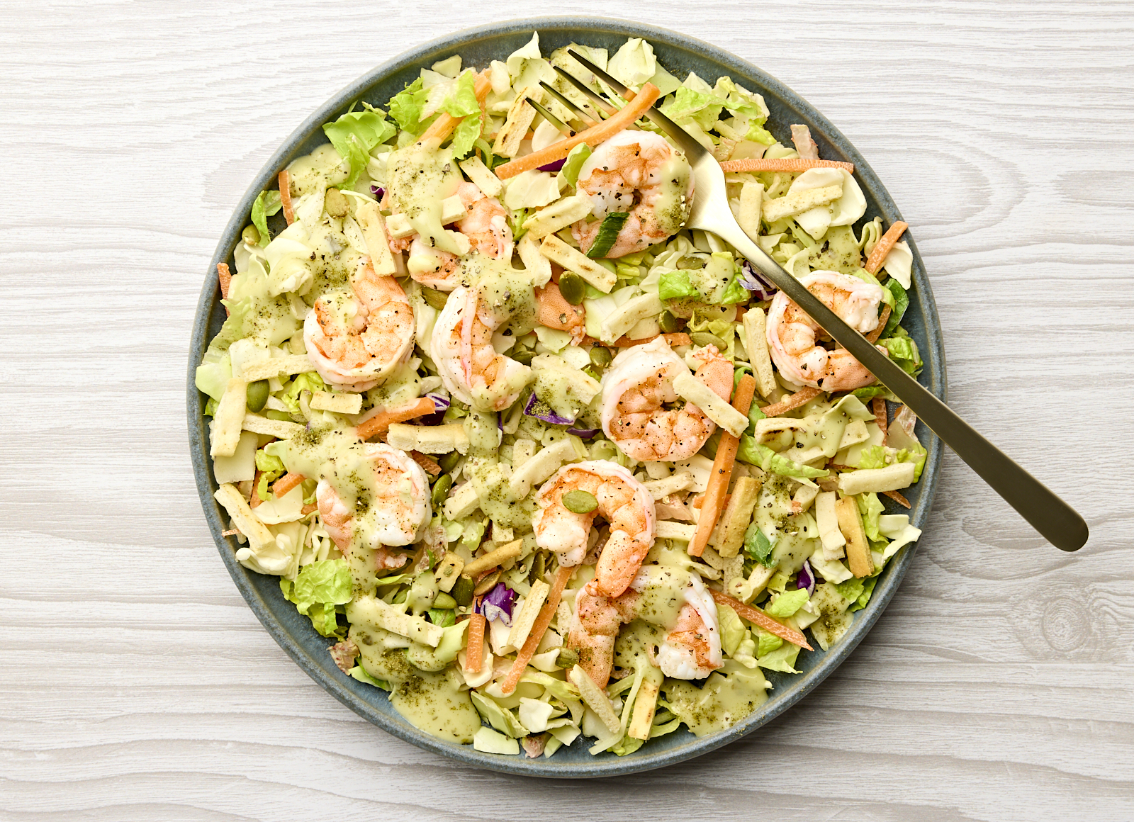 Avocado Goddess Salad with Shrimp