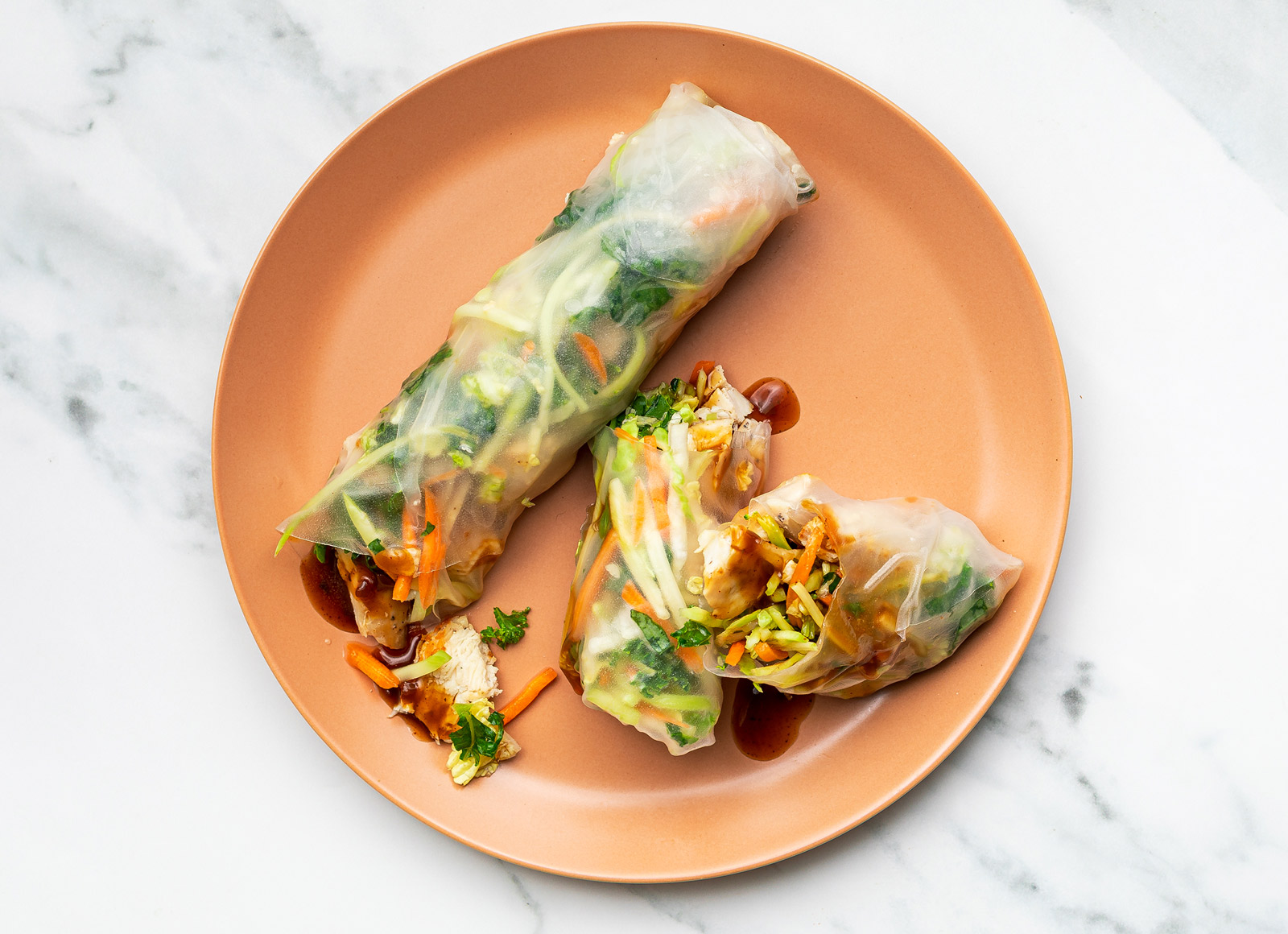 Korean BBQ Chicken Summer Rolls