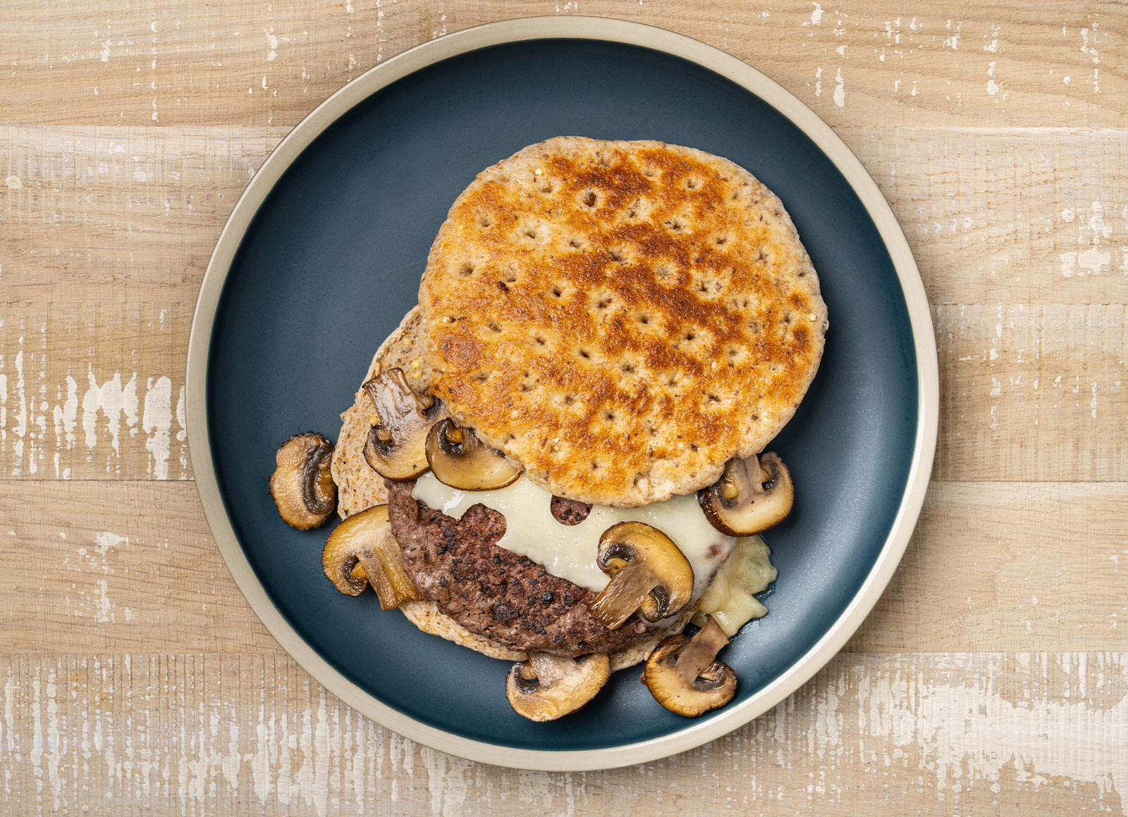 Multigrain Beef + Mushroom Cheeseburger