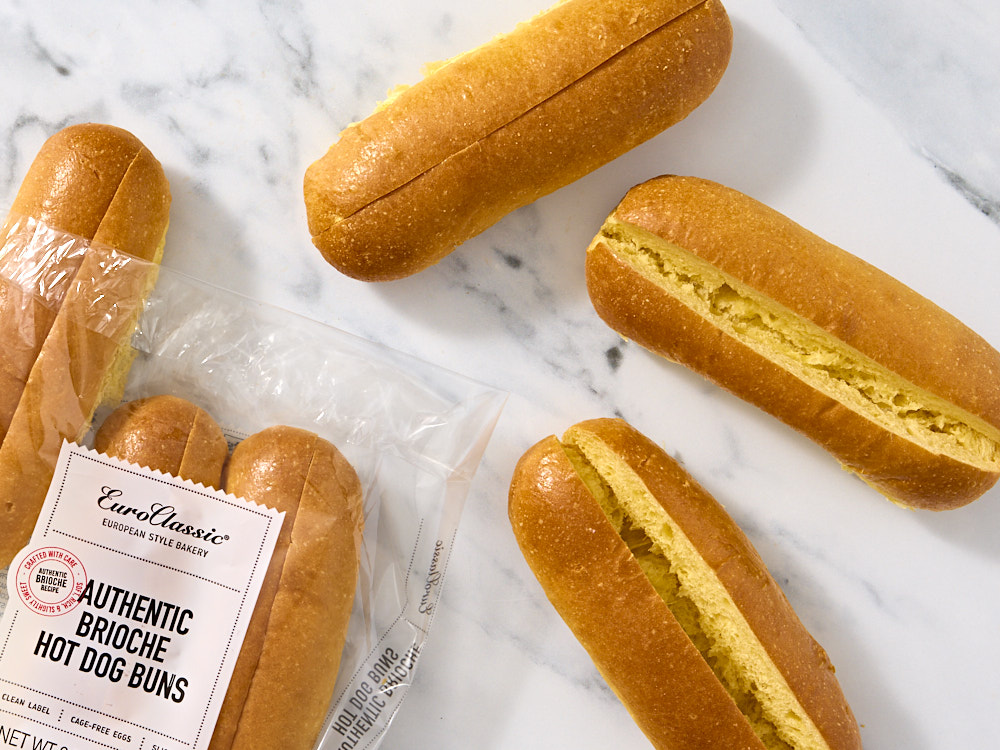 Authentic Brioche Hot Dog Buns 1 of 2
