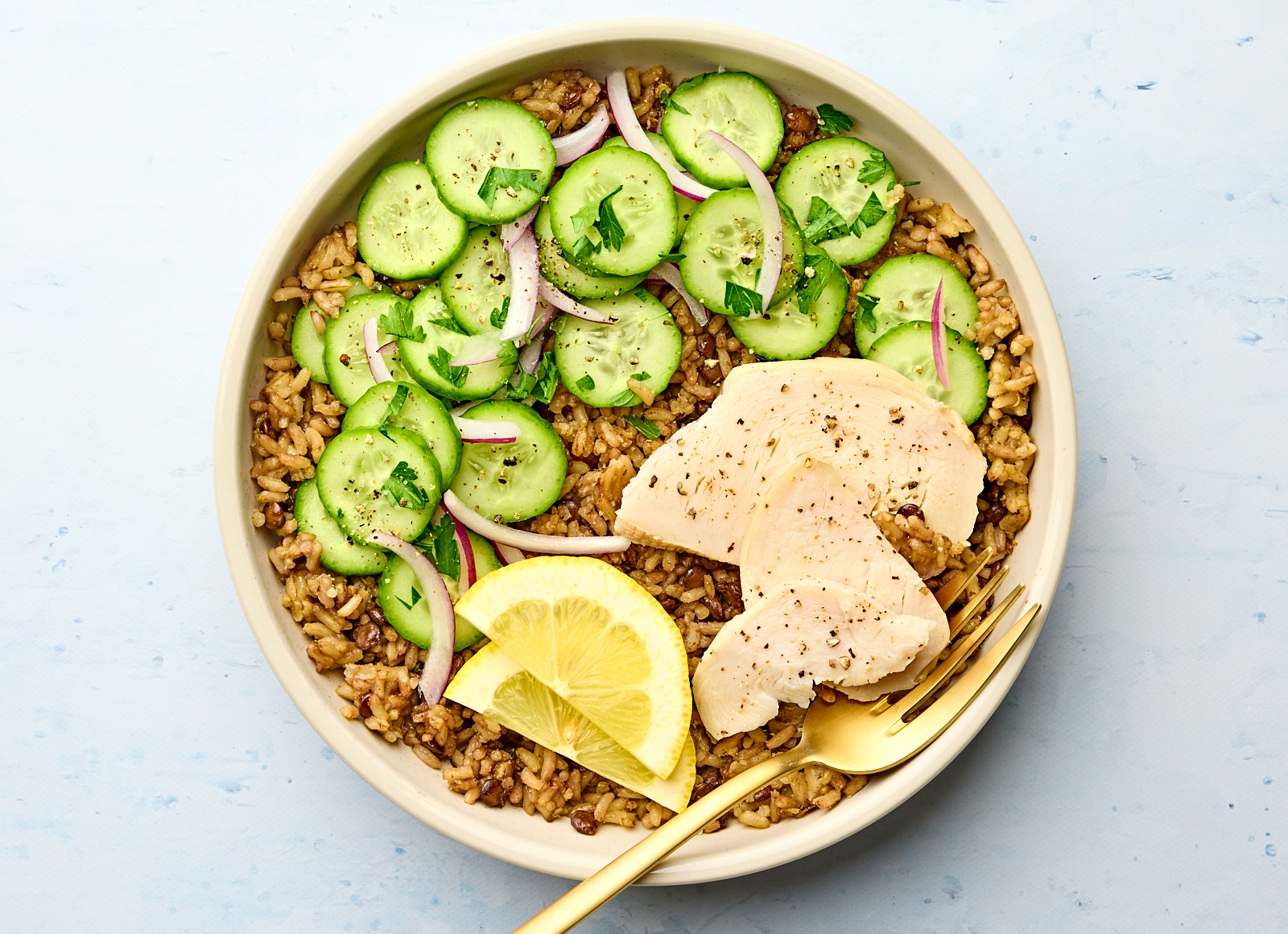 Cucumber + Chicken Power Bowl