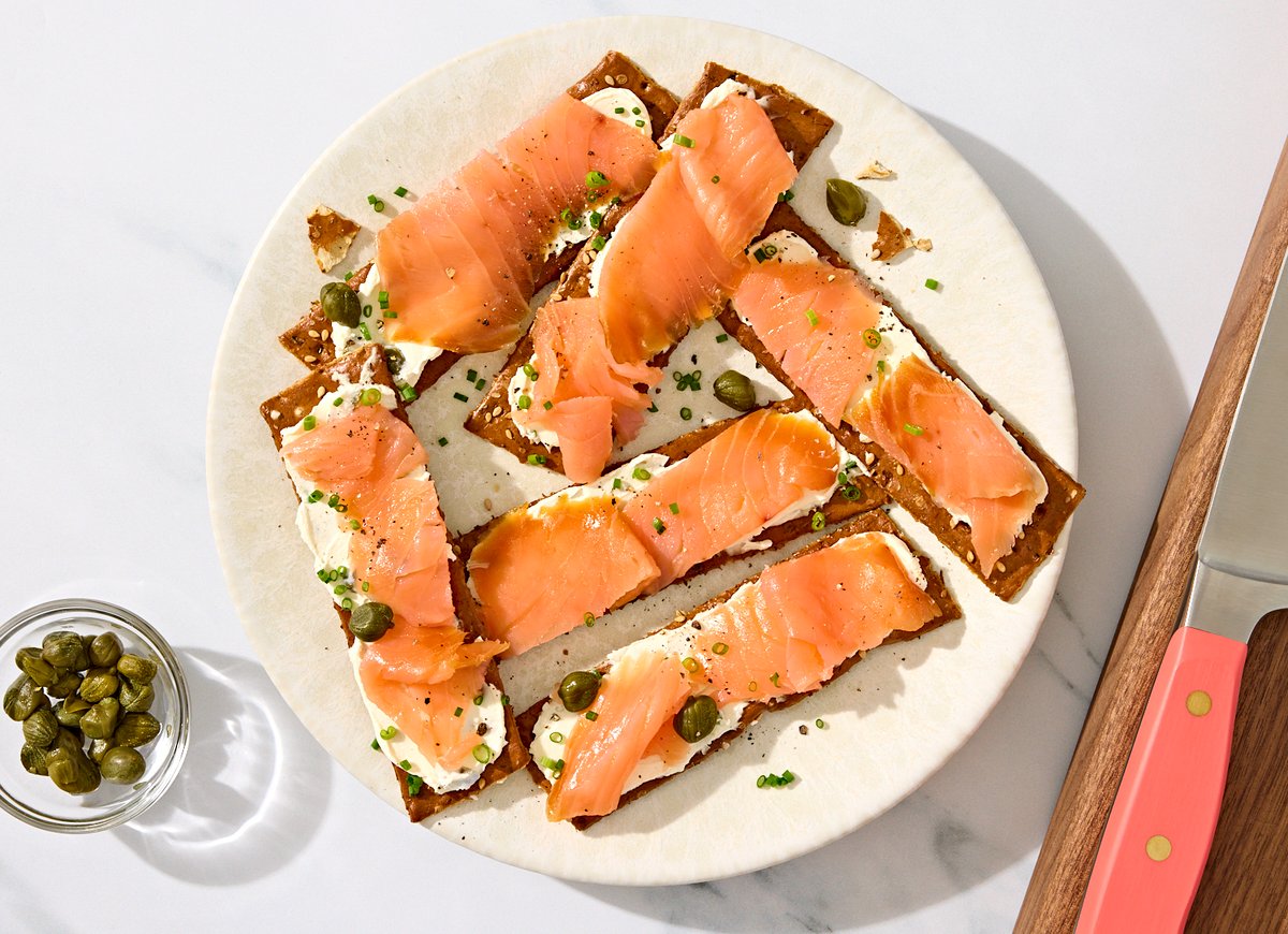 Smoked Salmon Schmear + Cracker Snacks