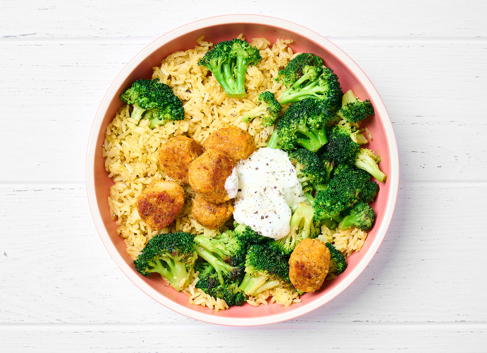 Tzatziki Eggplant Veggie Ball Seasoned Jasmine Rice Bowl