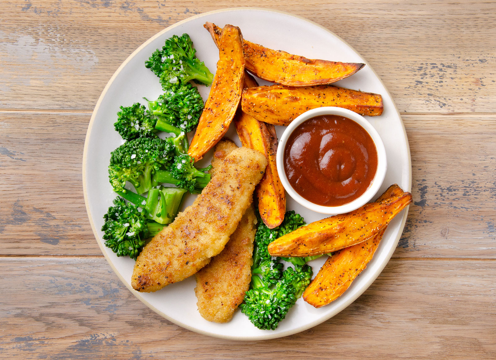 Plant-Based Chicken Tenders + Broccoli