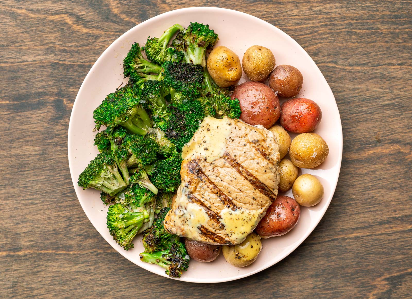Zesty Honey Mustard Pork + Creamer Potatoes