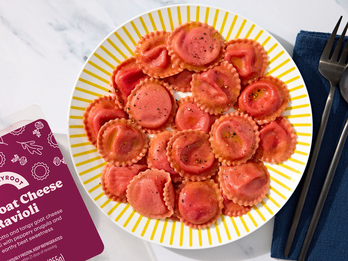 Arugula Beet and Goat Cheese Ravioli 1 of 2