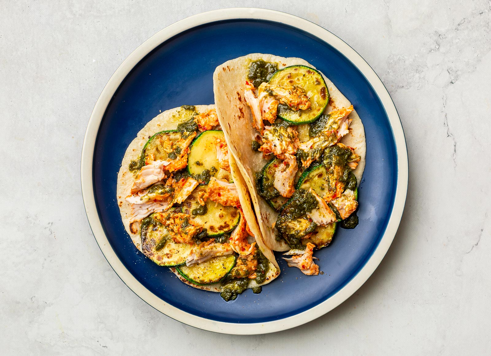 Chimichurri Chile Chicken + Zucchini Tacos
