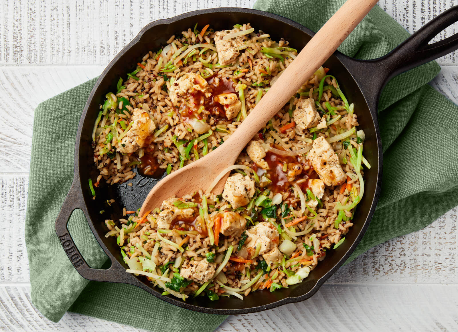 Gingery Spiced Tofu Super Fried Rice