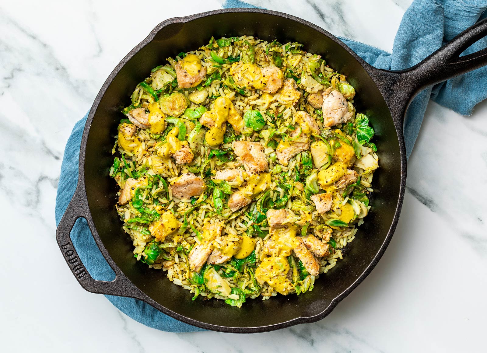 Thai Coconut Chicken + Brussels Stir-Fry