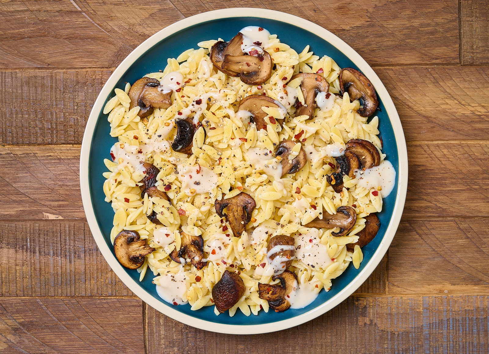 Cheezy Mushroom Orzo