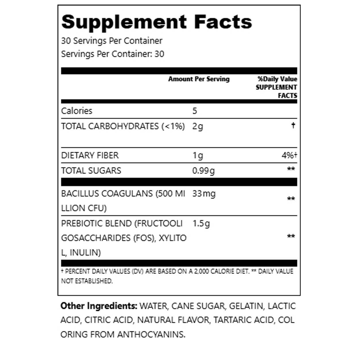 Probiotic + Prebiotic Balanced Belly Gummy 2 of 2