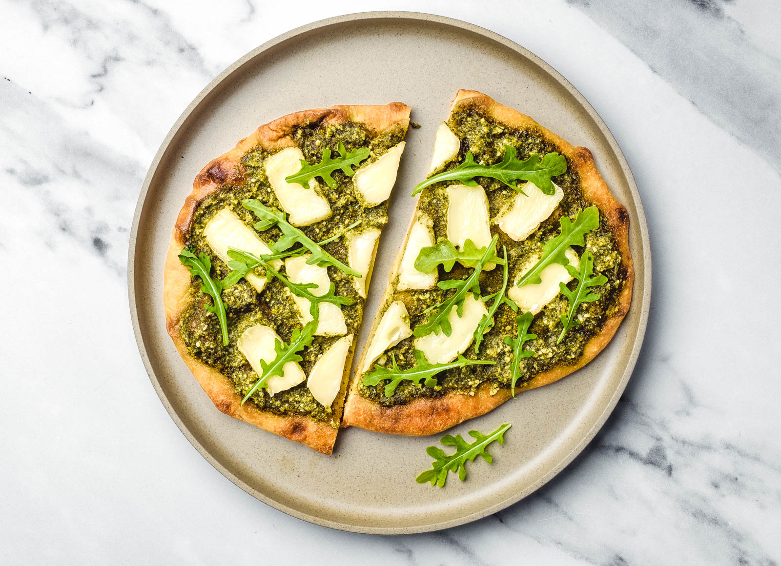 Luxurious Pesto Brie Flatbread