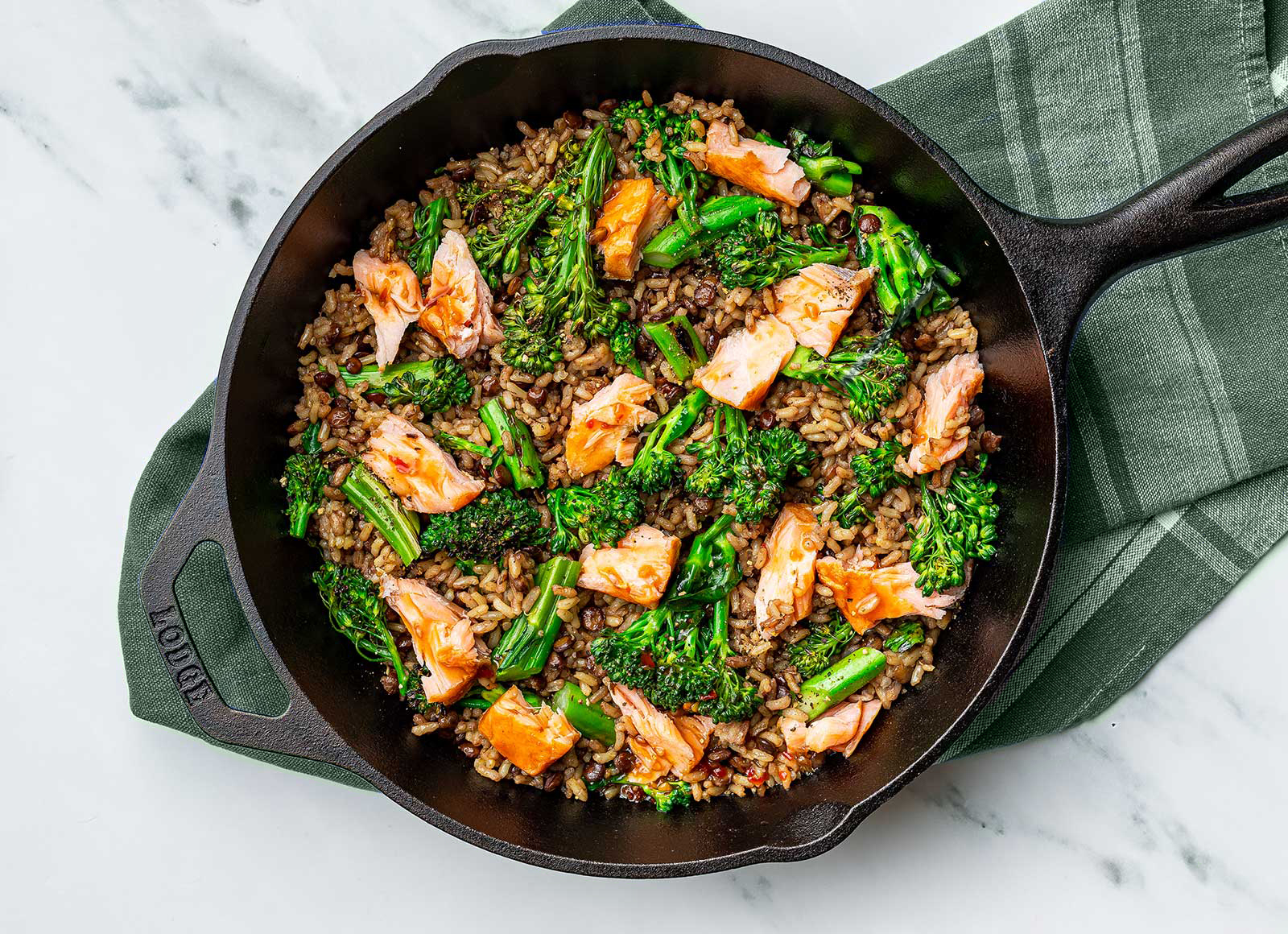 Gingery Salmon + Broccoli Stir-Fry-image