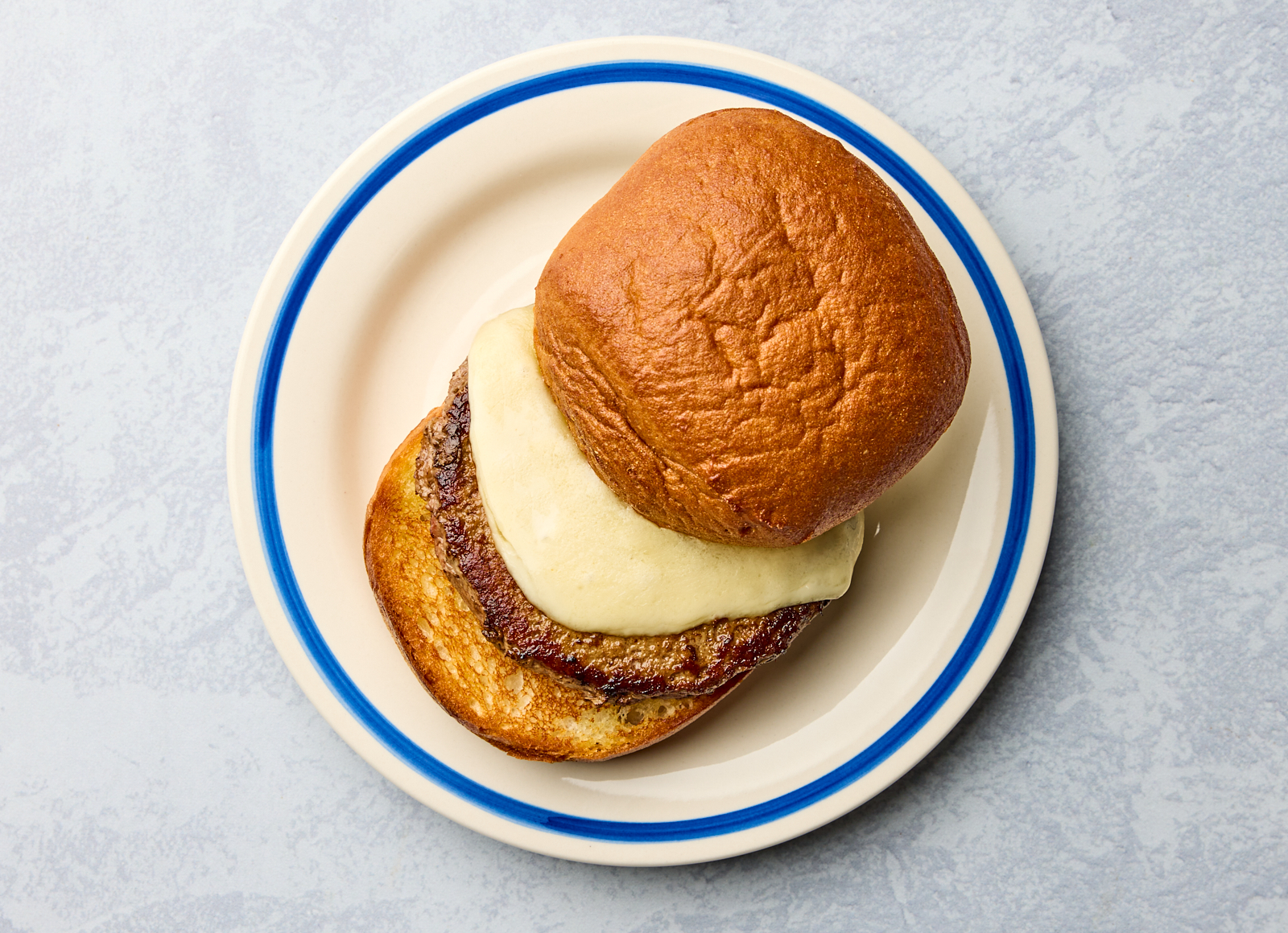 Havarti Beef Burger on GF Buns