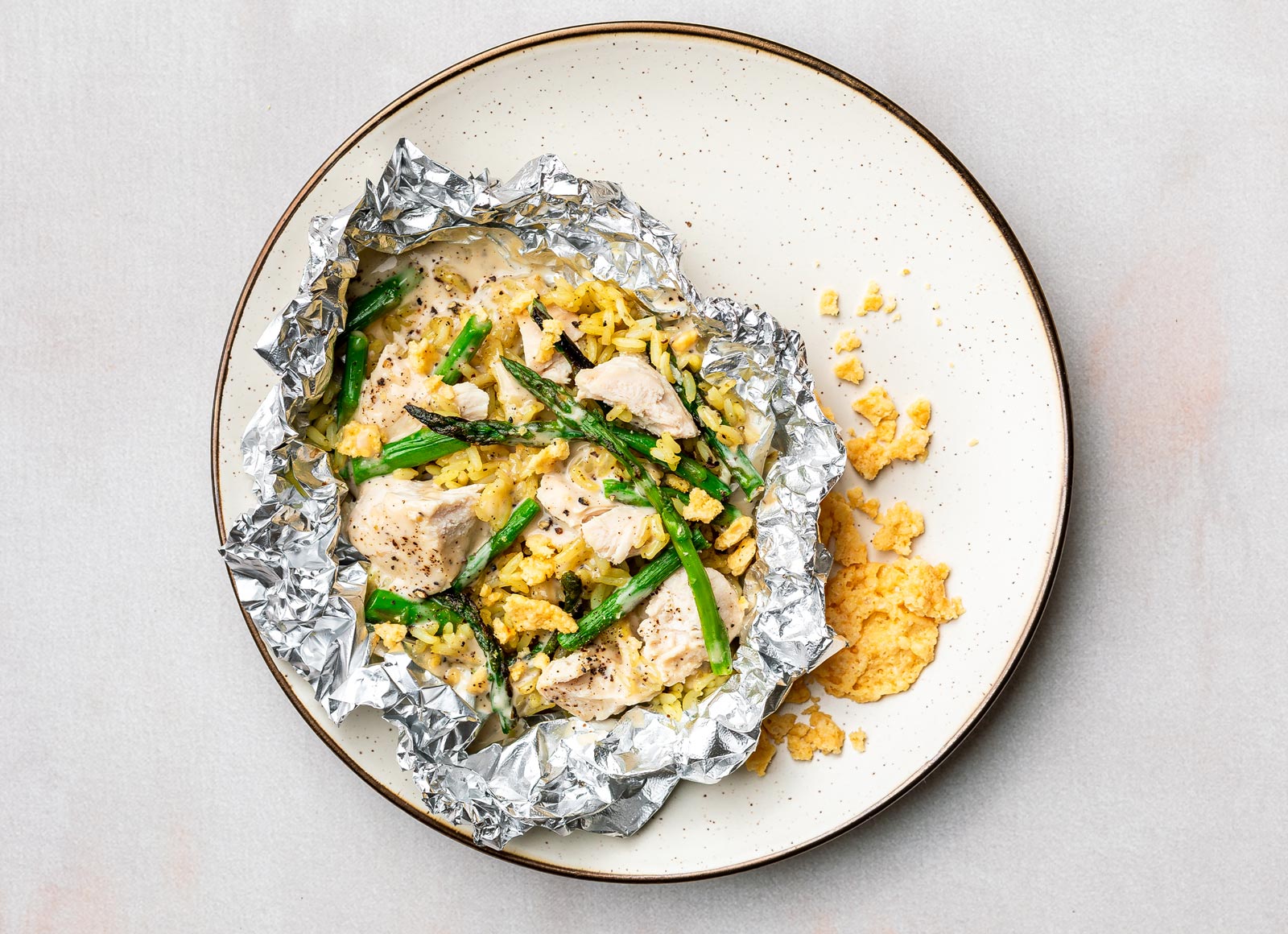 All-in-One Caesar Chicken + Asparagus
