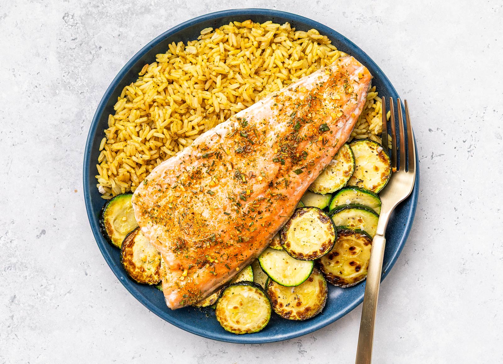 Garlic Oven Roasted Steelhead Trout with Zucchini
