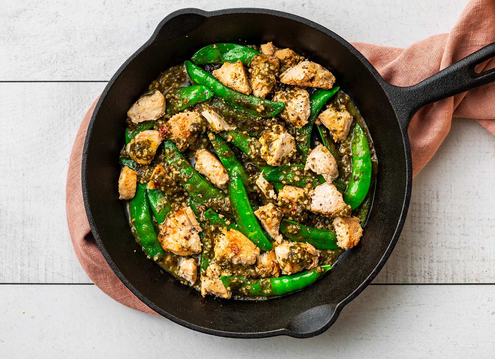 Cilantro Lime Chicken + Snap Peas