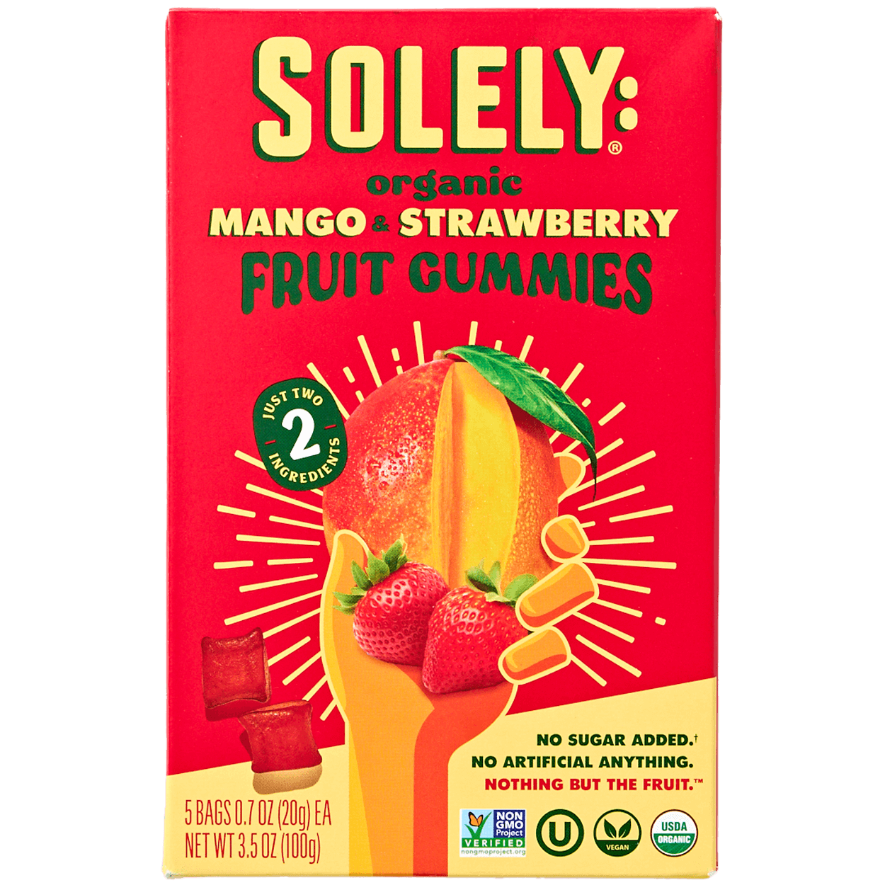 Organic Mango Strawberry Whole Fruit Gummies - 5 pack 2 of 2