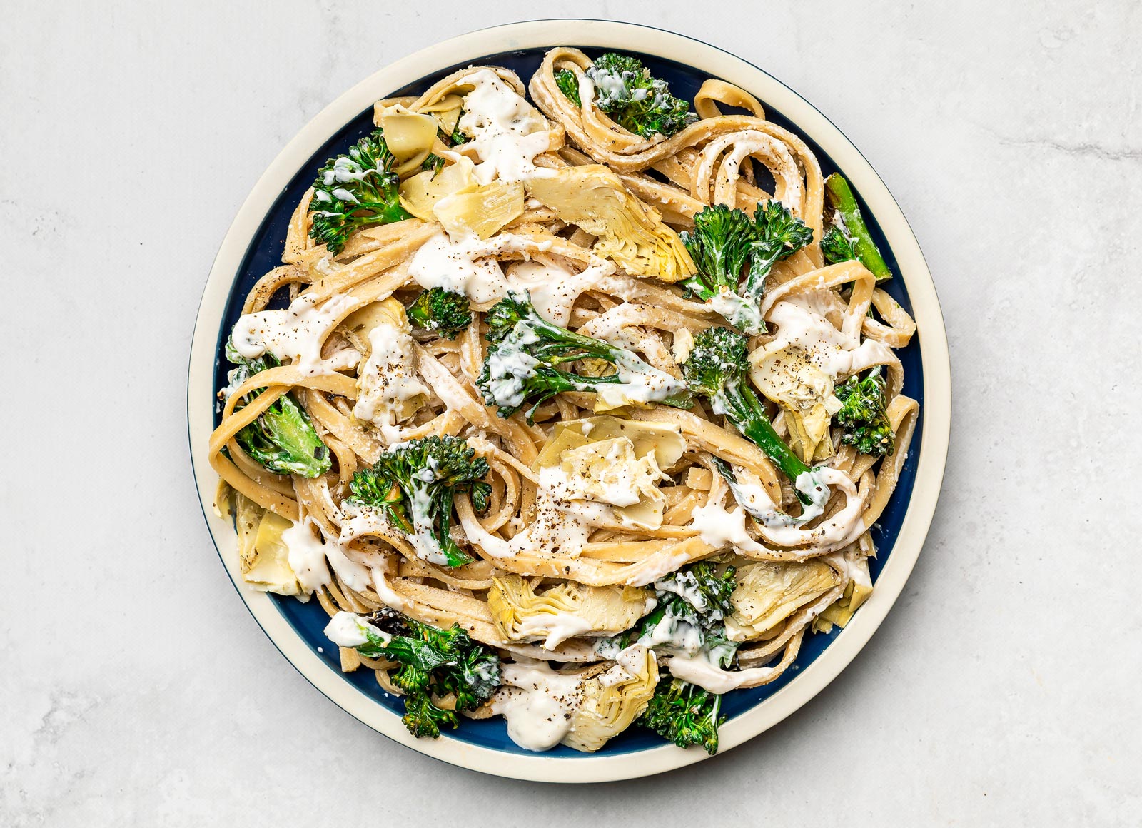 Artichoke Linguine Alfredo