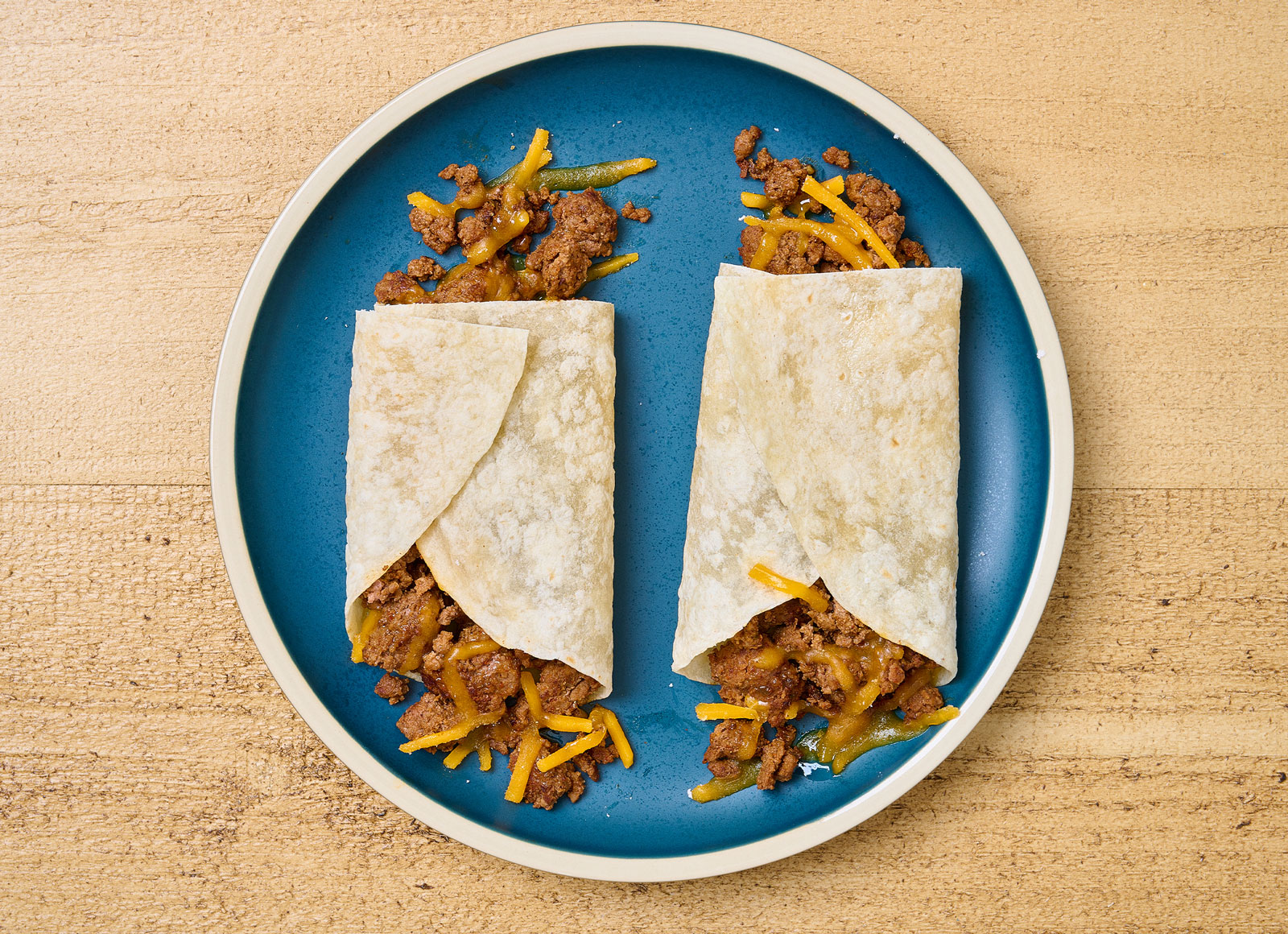 Supremely Cheesy Bison Burrito