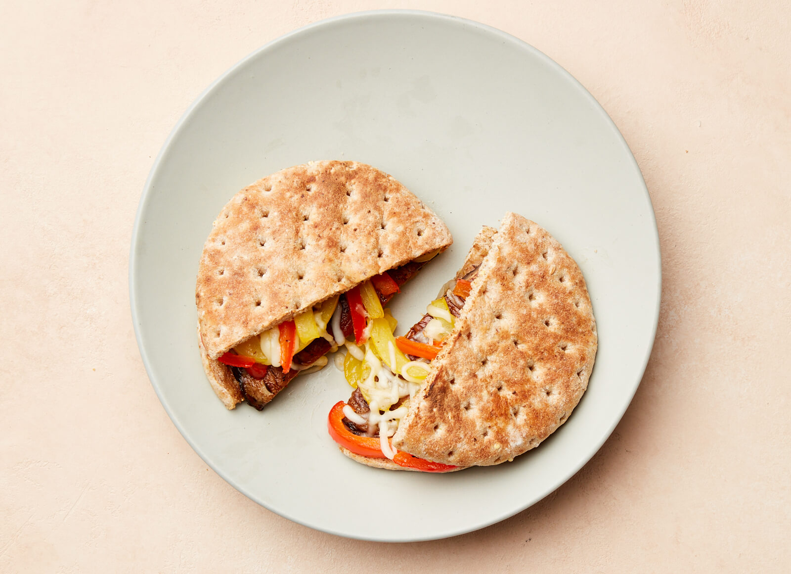 Melty Mozz Mushroom Sandwich with Shredded Mozzarella Cheese