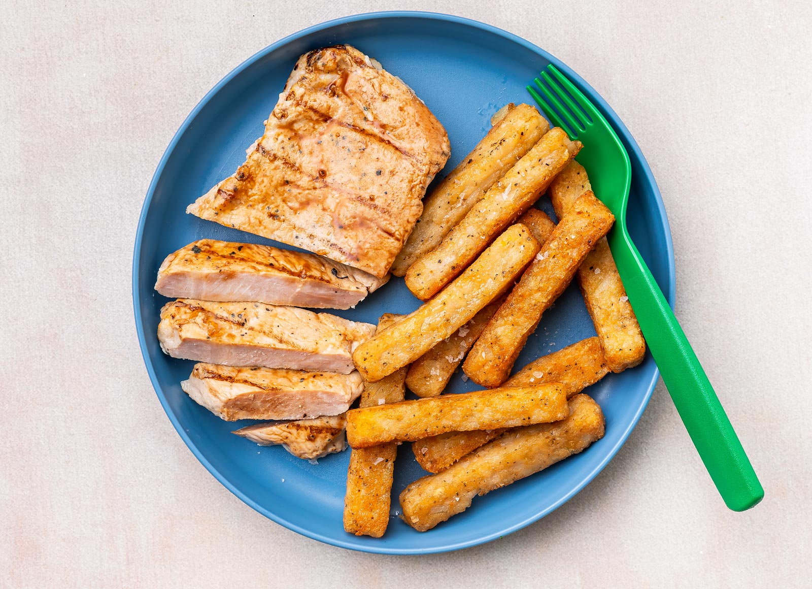 Grilled Pork Chop + Super Veggie Fries