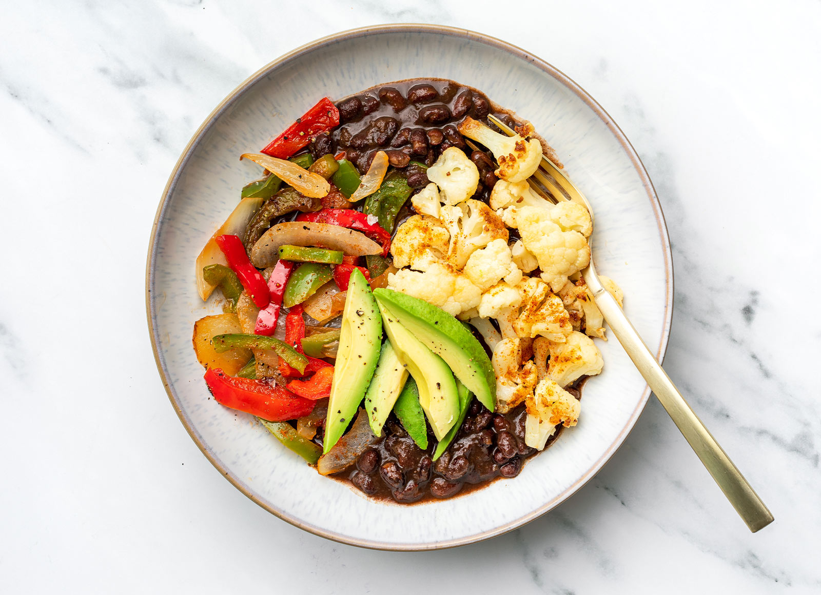 Fiesta Cauliflower + Black Bean Bowl