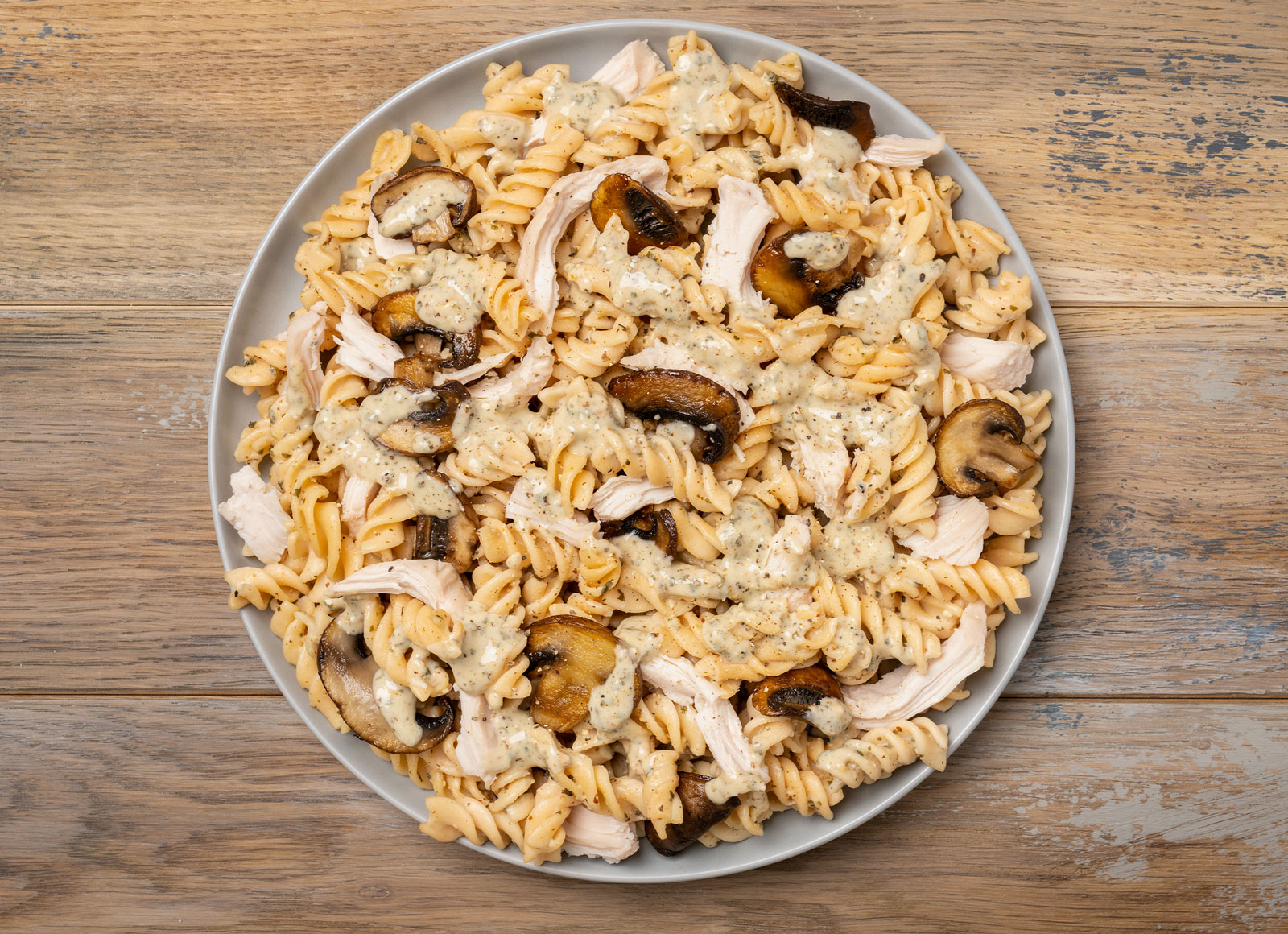 Chicken + Mushroom Spinach Artichoke Pasta