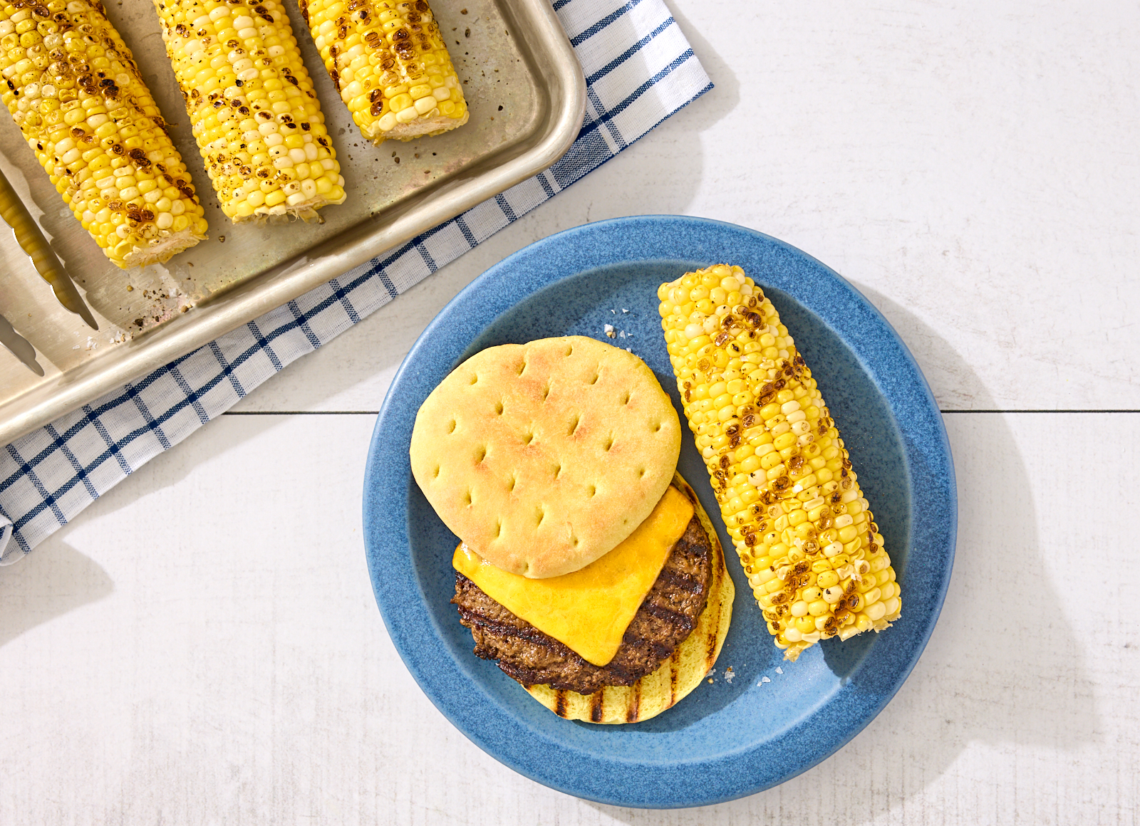Grilled BBQ Bison Cheeseburger with Original BBQ