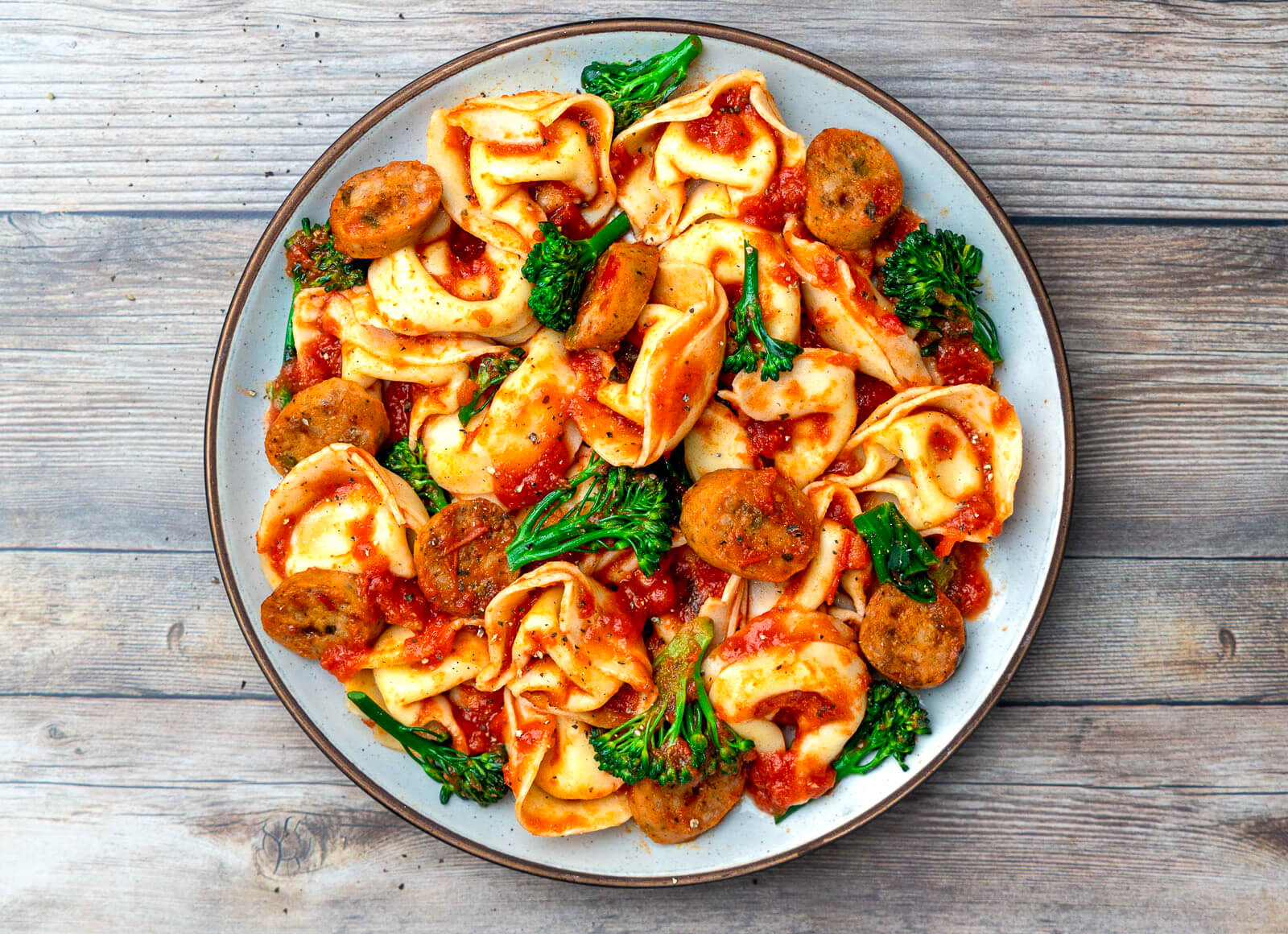 Tortelloni Marinara with Sausage