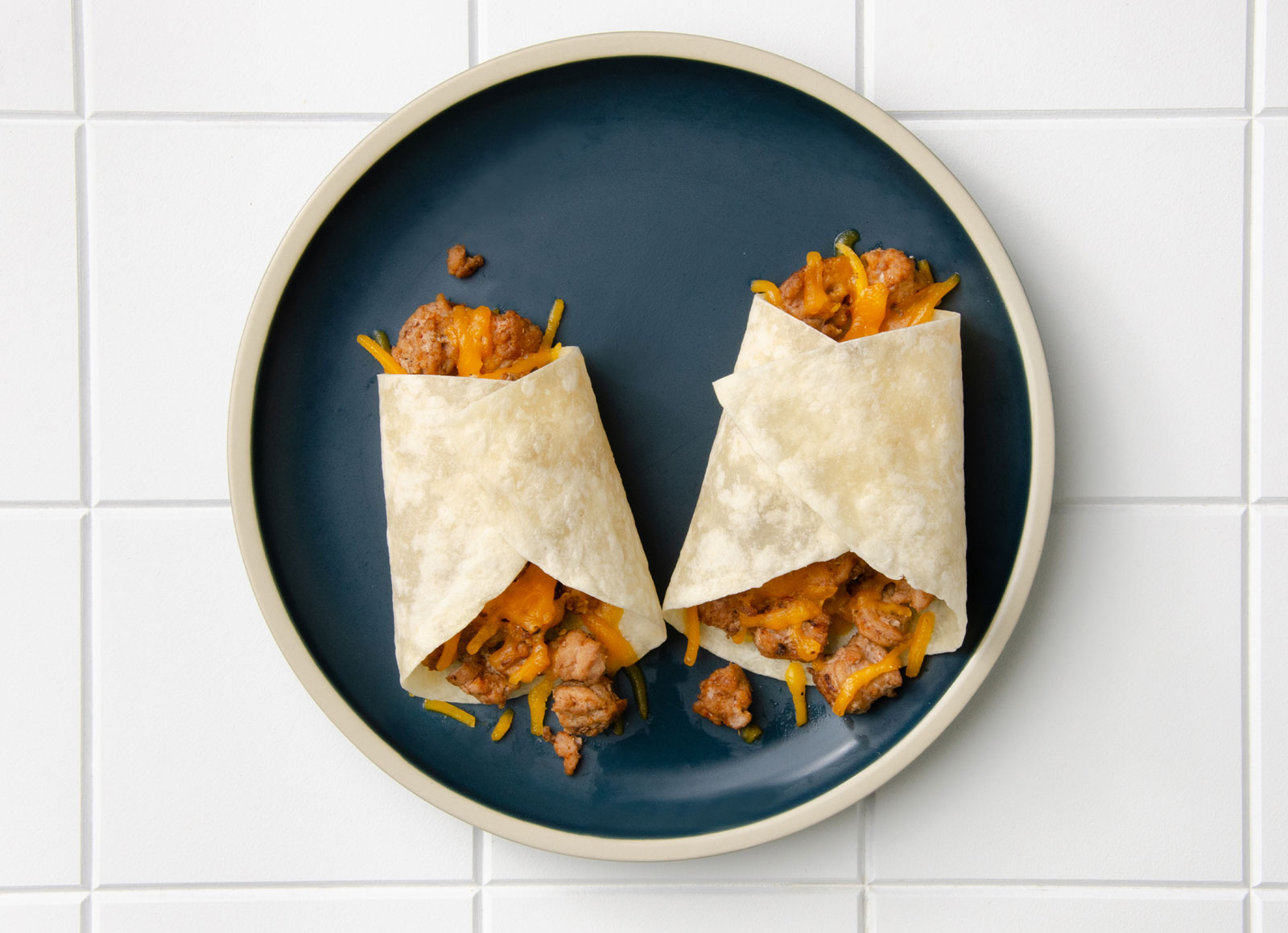 Cheesy Ground Turkey Wrap