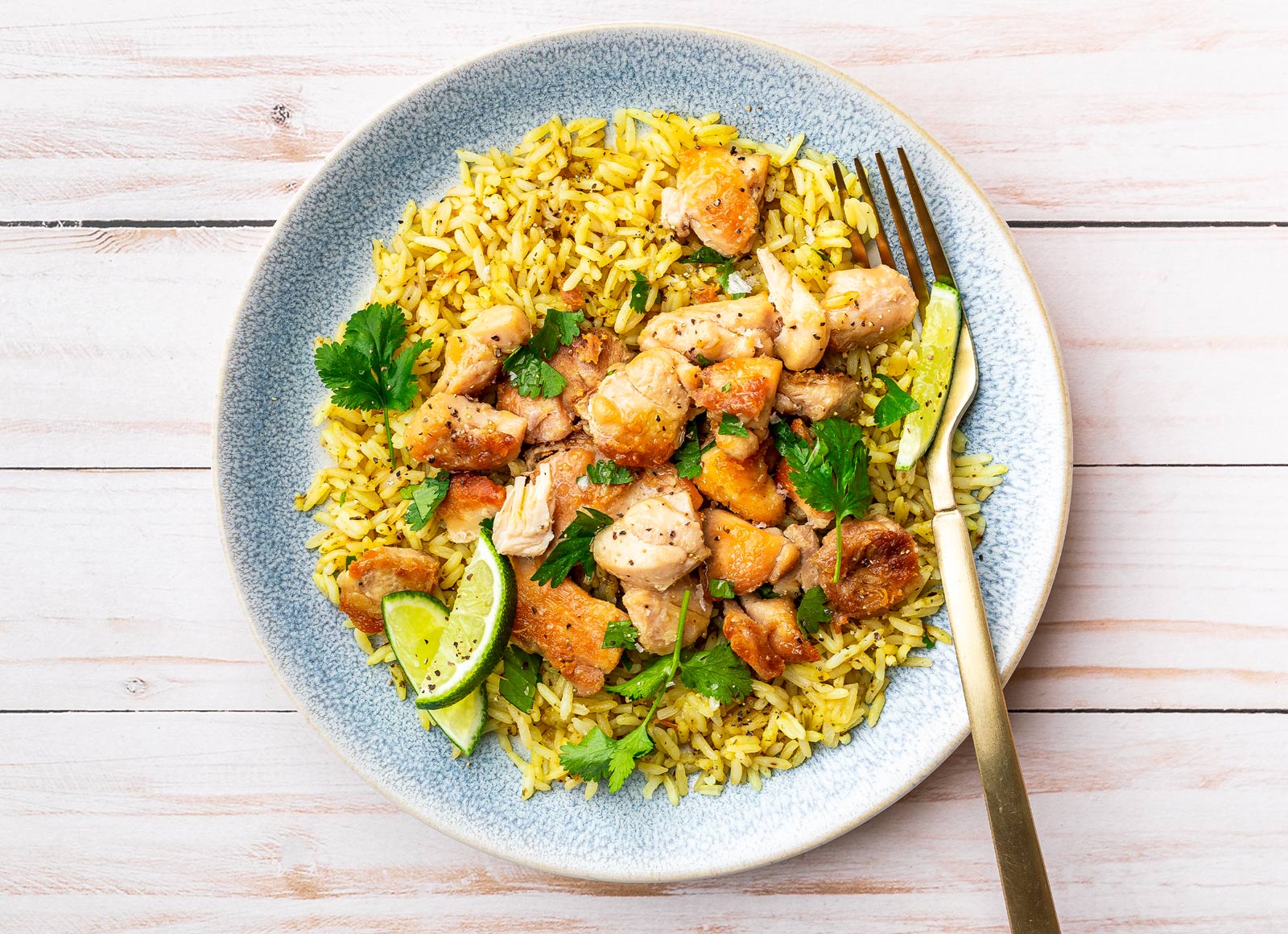 Cilantro Lime Chicken Thighs + Jasmine Rice