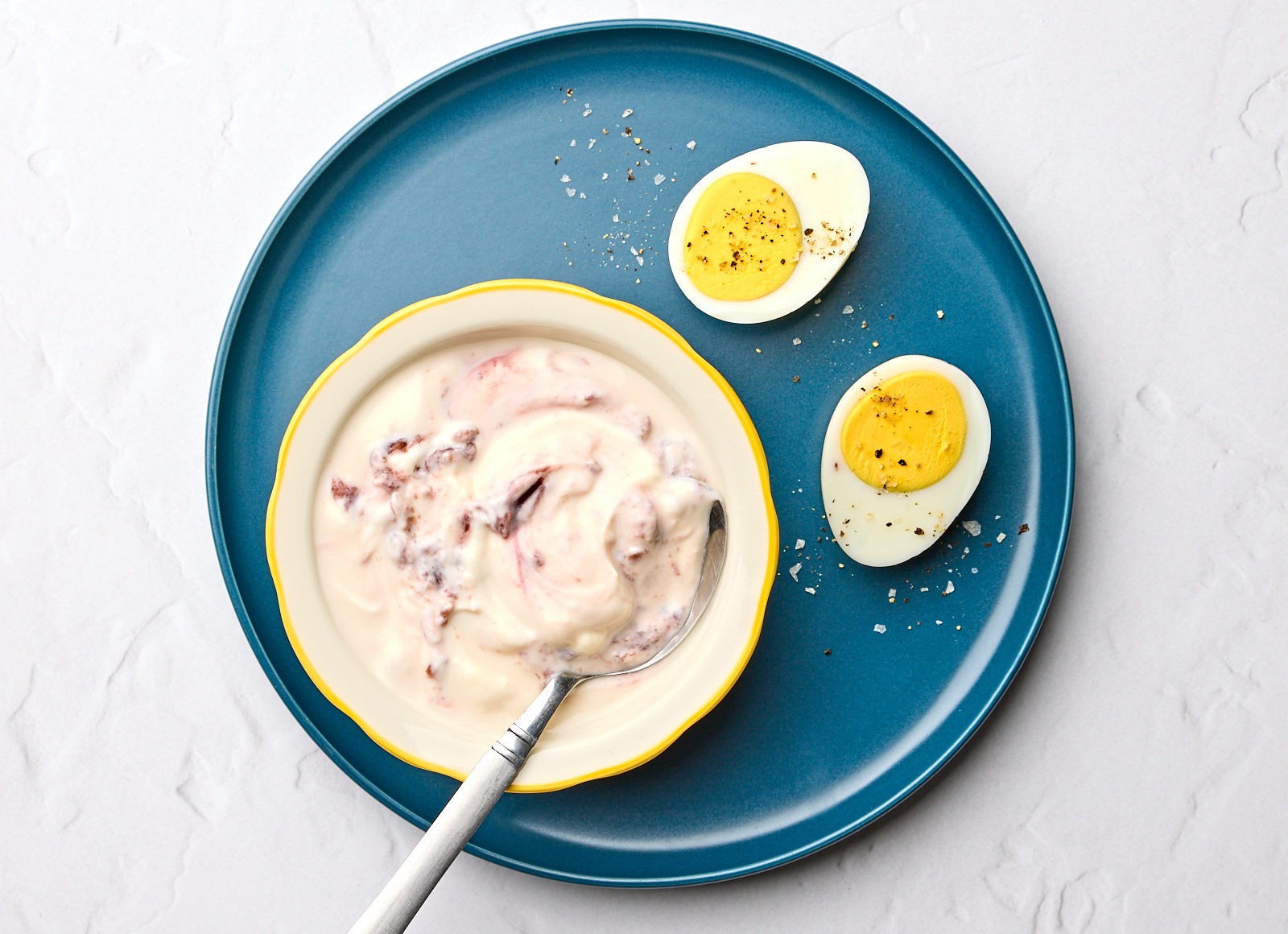 Blackberry Yogurt + Eggs