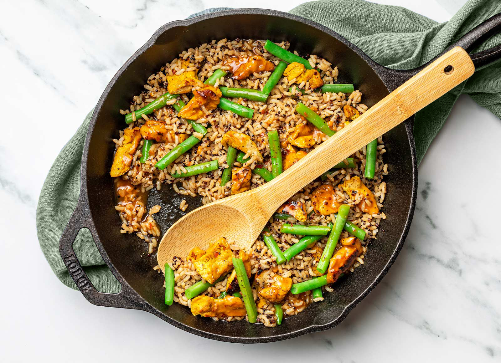 Gingery Lemongrass Tofu + Green Bean Stir-Fry