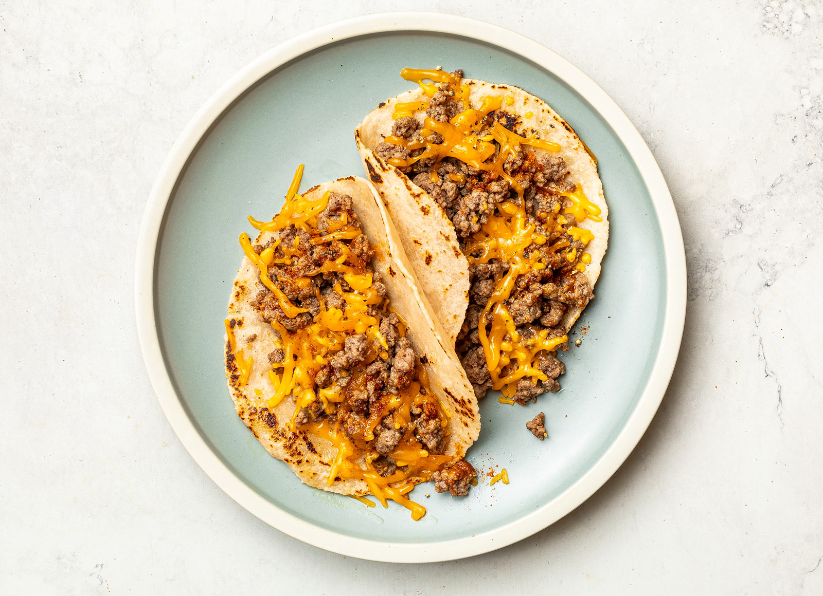 Cheesy Ground Beef Keto Tacos