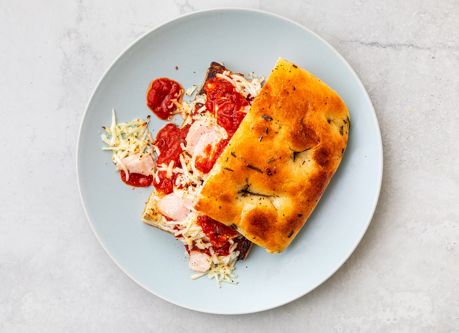 Easiest Chicken Parm Oven-Baked Sandwiches with Shredded Mozzarella Cheese