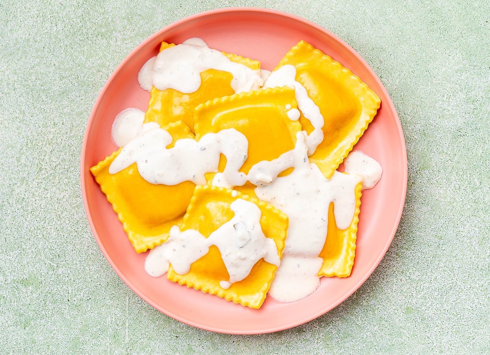 Butternut Squash Ravioli Alfredo