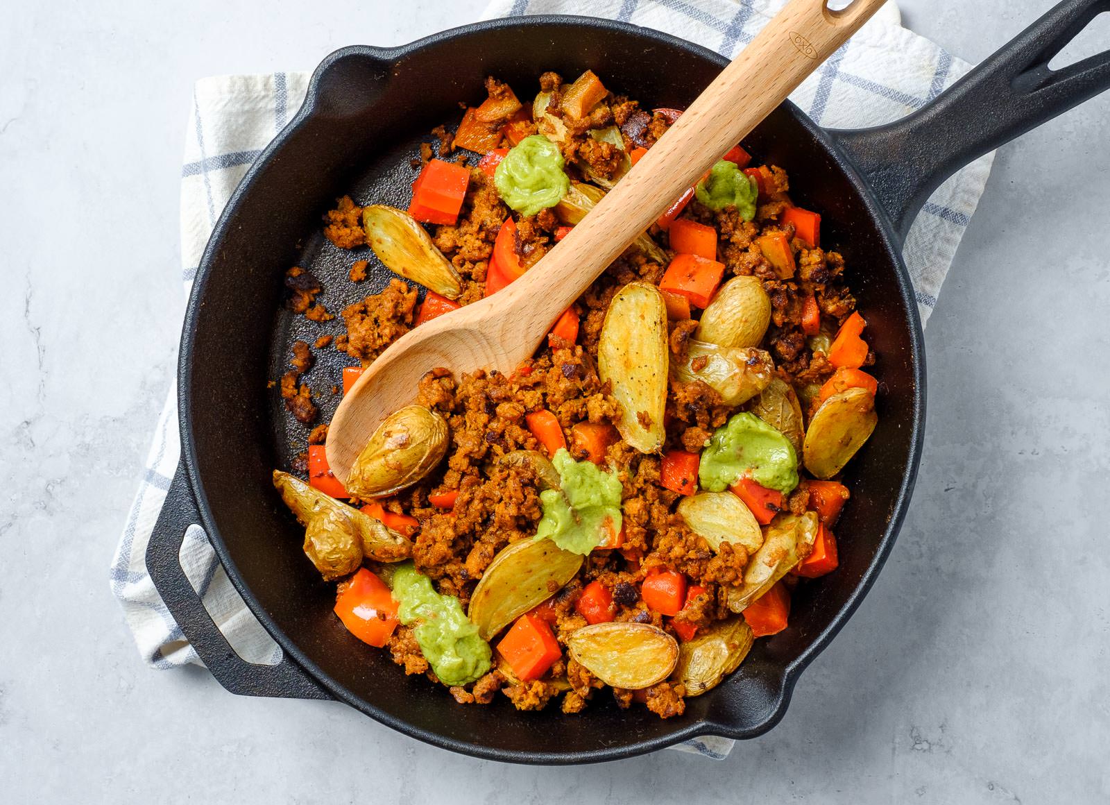 Smoky Plant-Based Chorizo + Potato Skillet-image