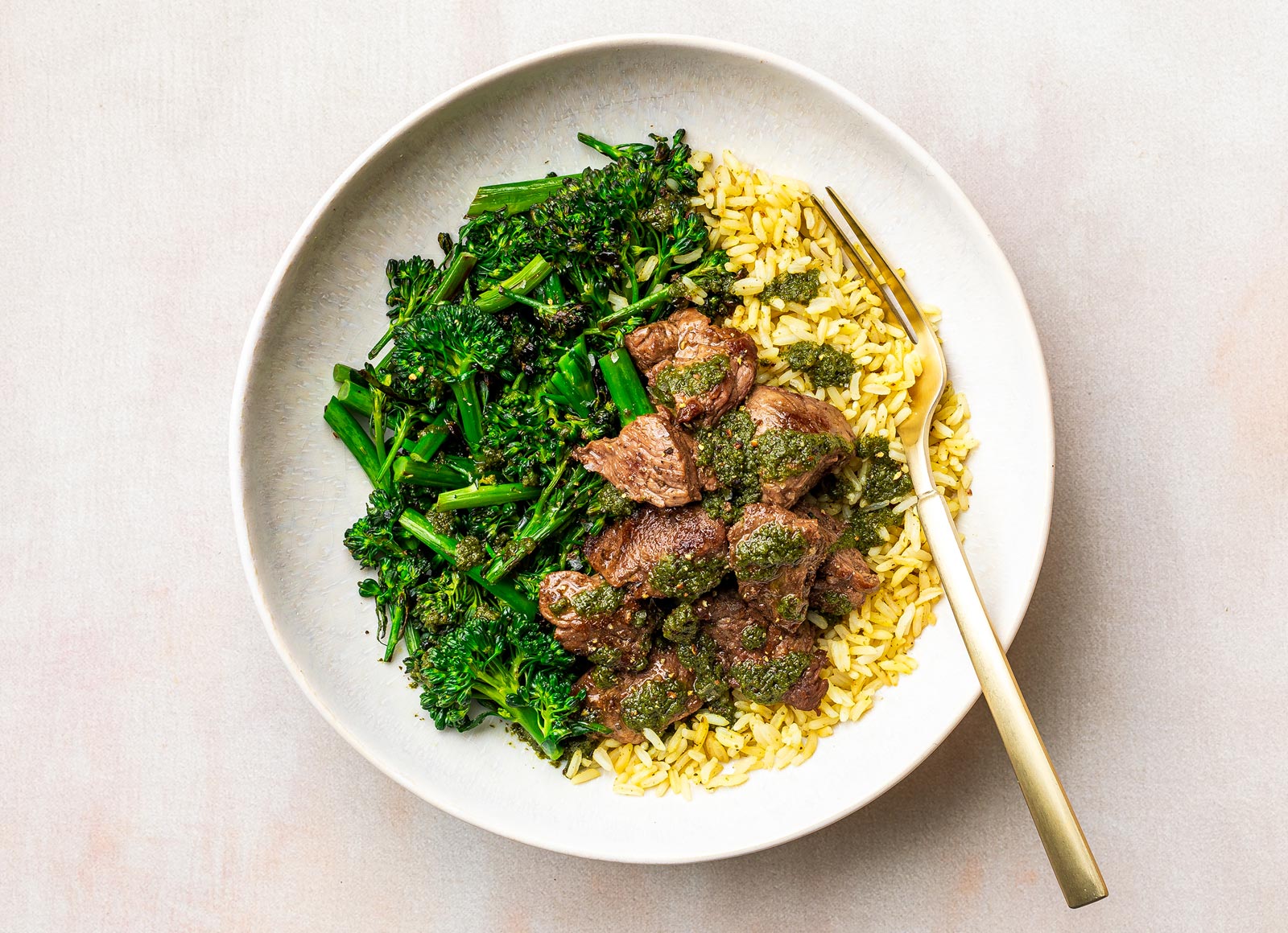 Chimichurri Steak Seasoned Jasmine Rice Bowl